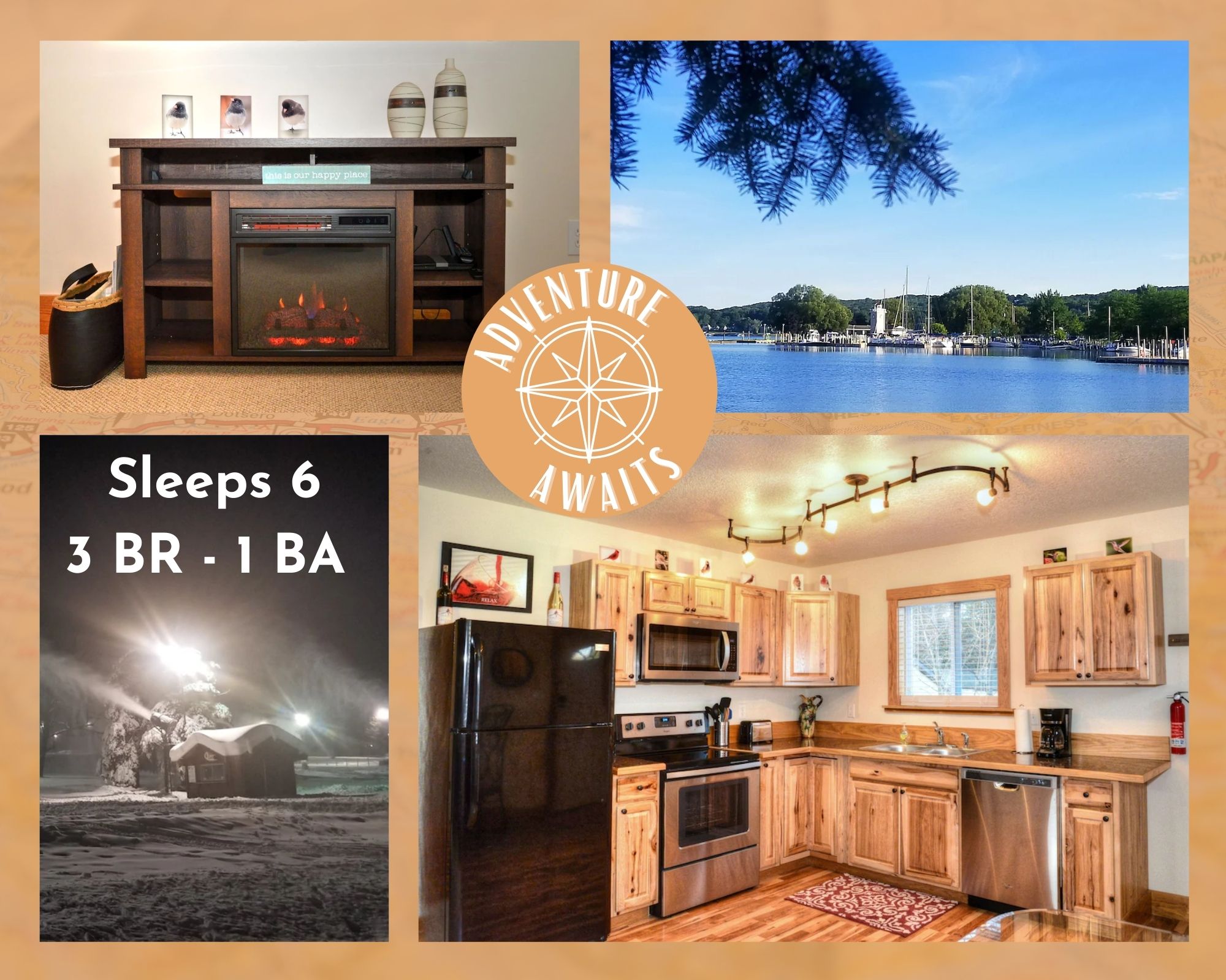 Close to lake & downtown. High speed wifi & cable