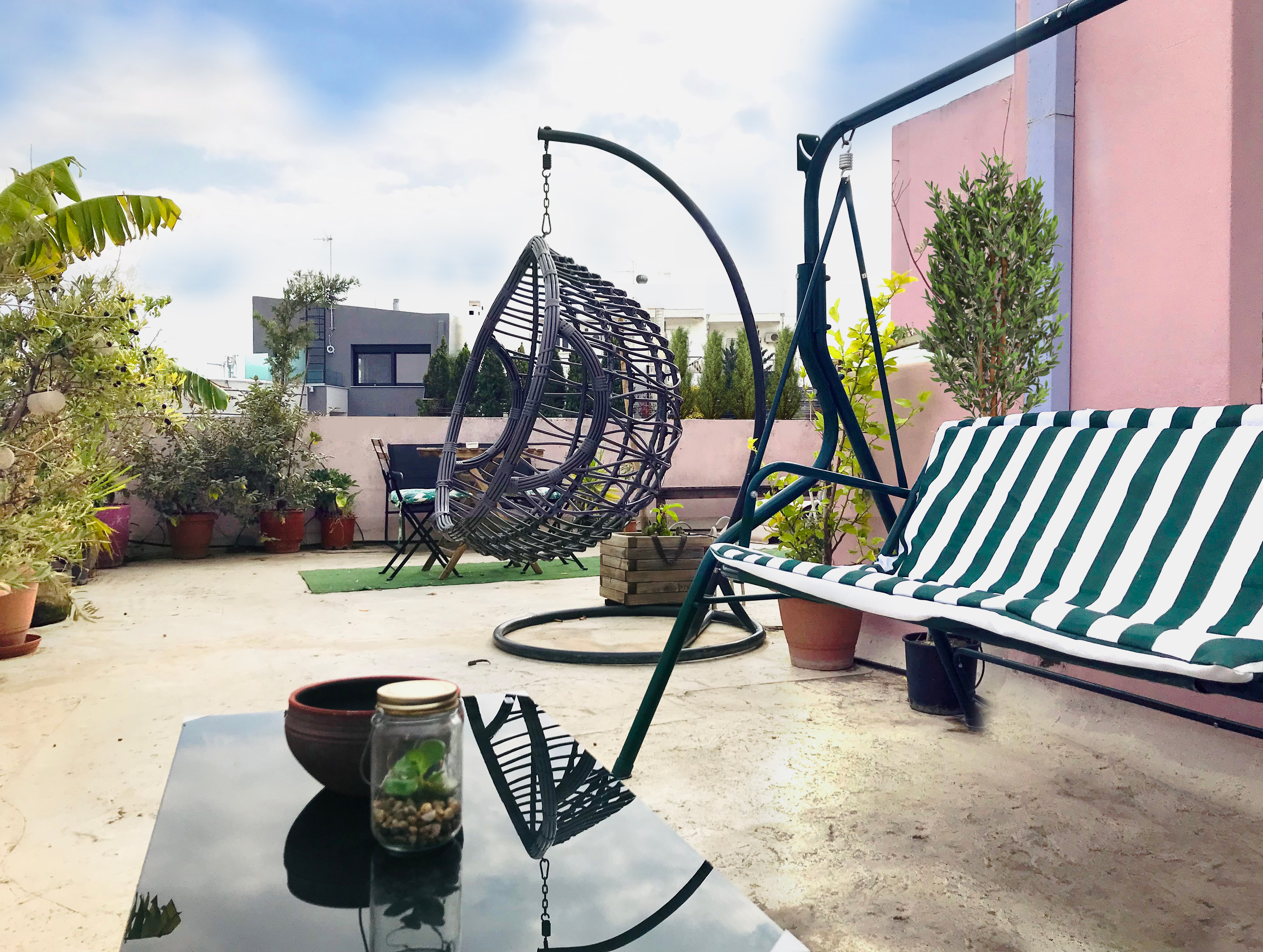 Αthens Center Private View Terace steps from metro