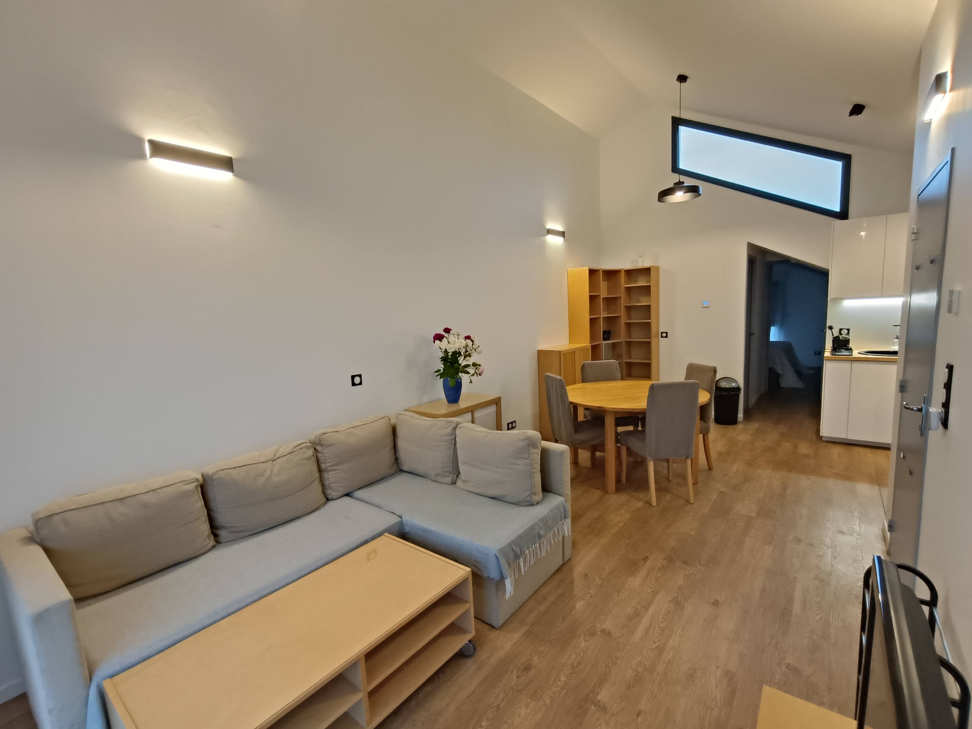 Apartment atypical living room + bedroom