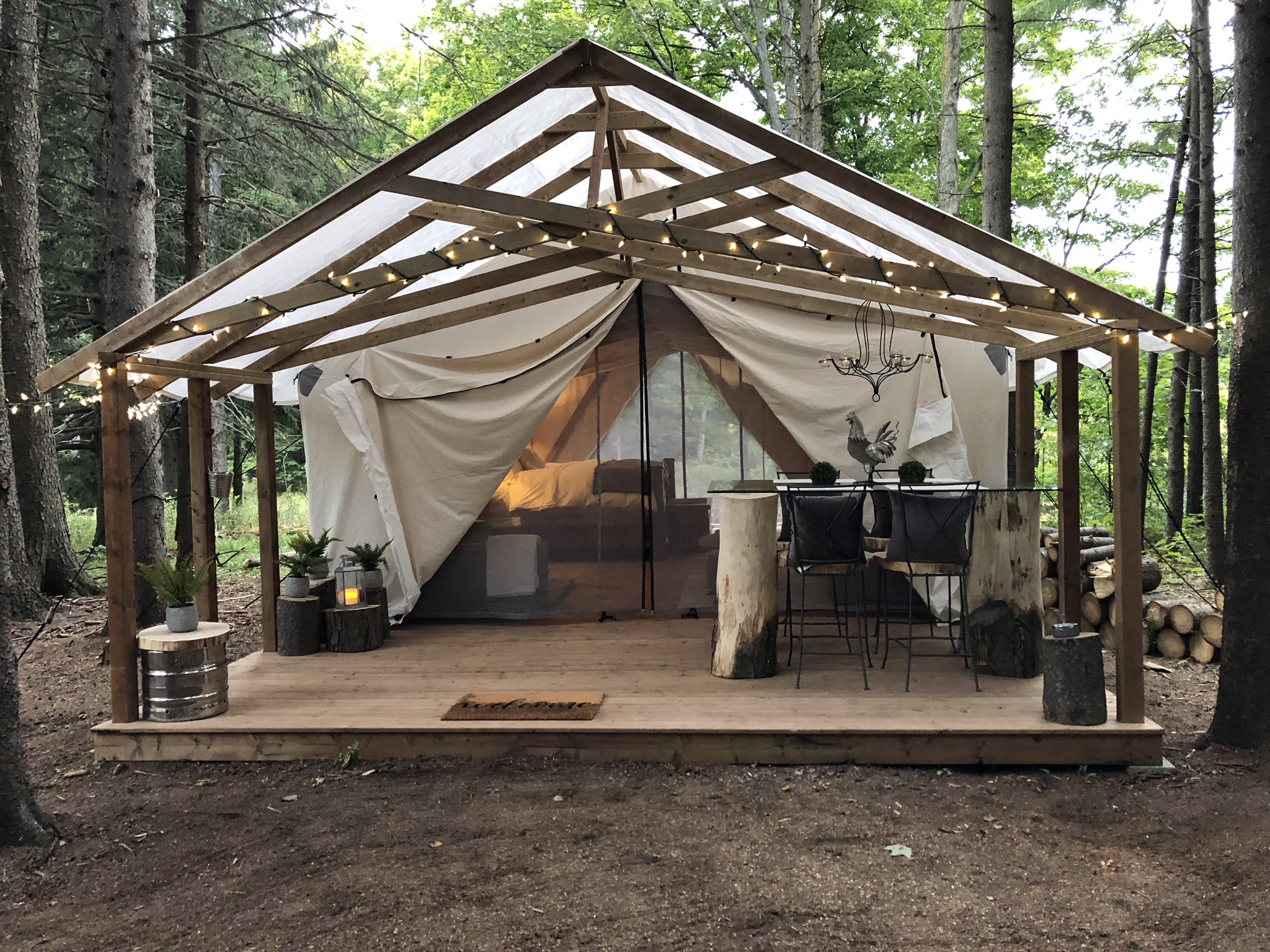Glamping at Alabaster Acres - The Gunmetal Getaway