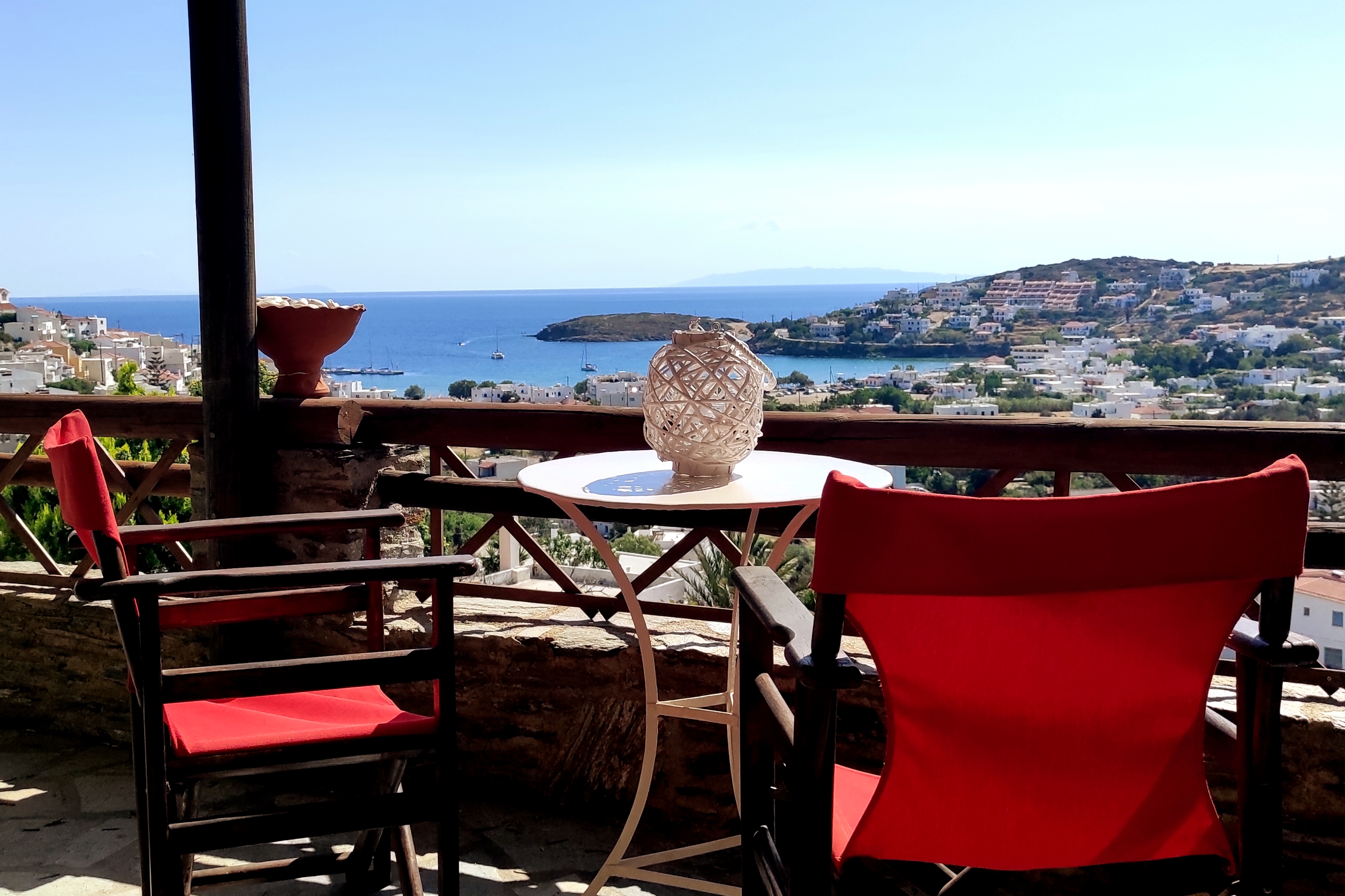Zenios Andros-Cycladic house overlooking Batsi bay