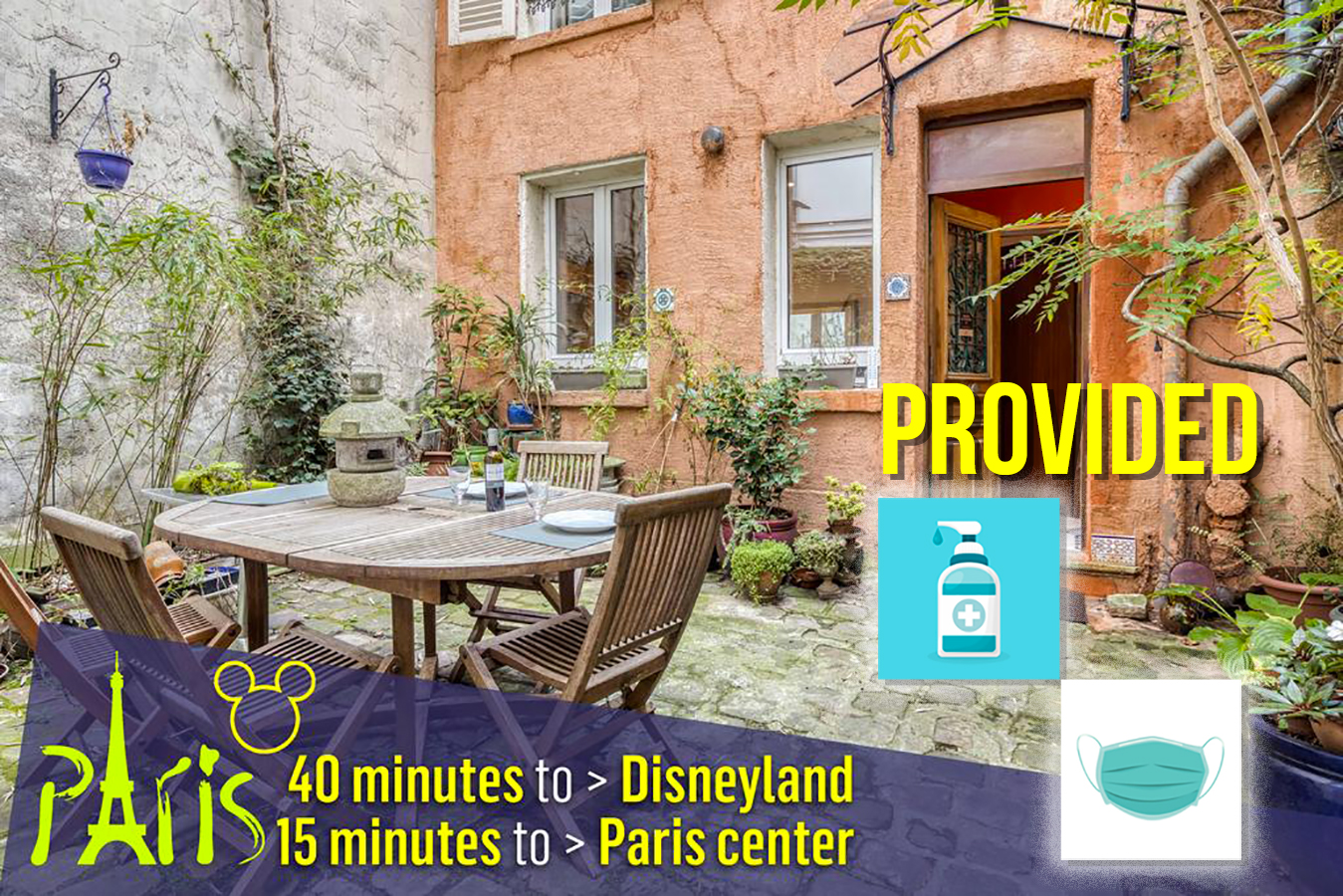 Classified house 1★ Cour  - Paris > 5mn by RER