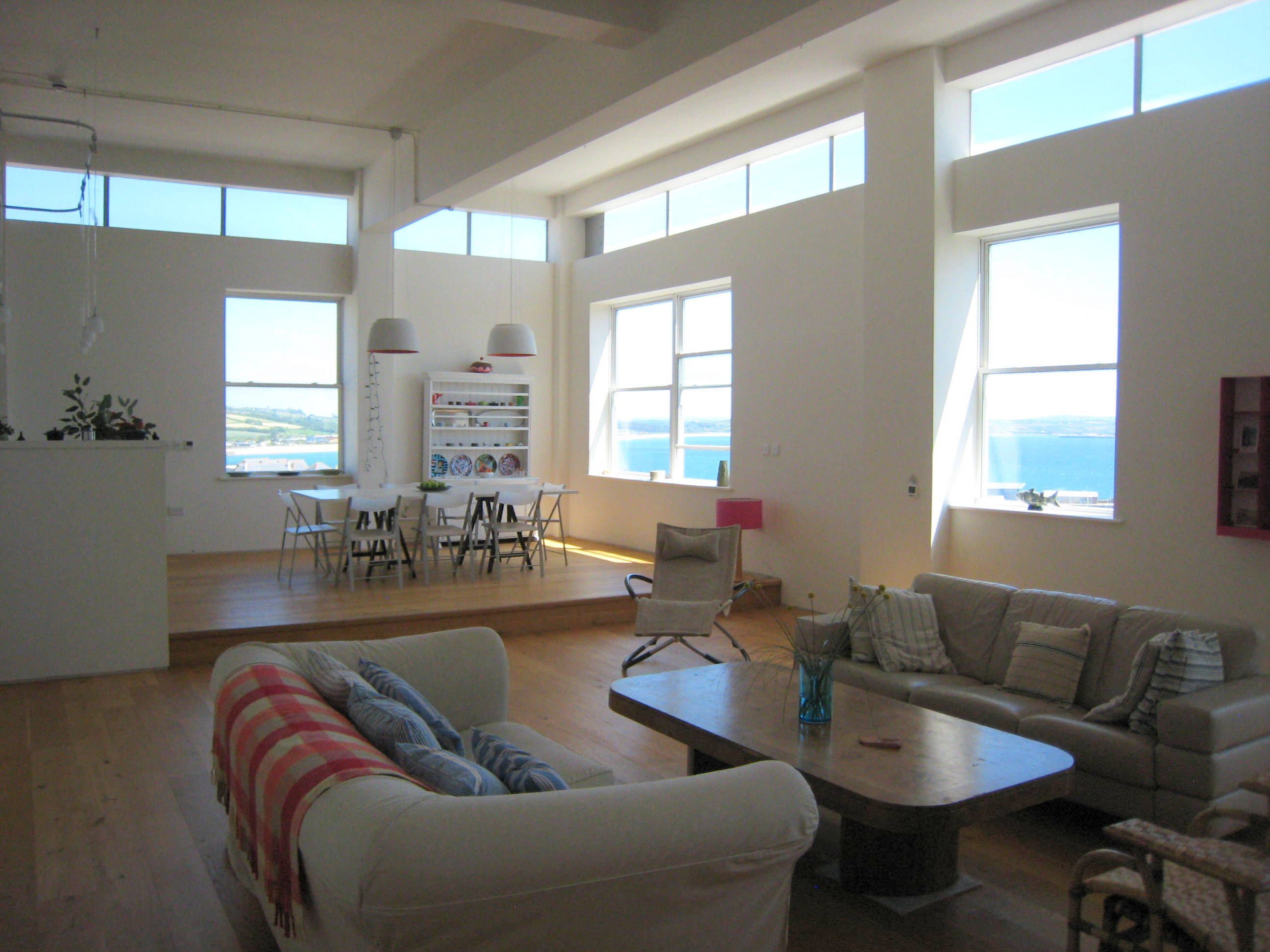 modern seaside loft, great views, free parking
