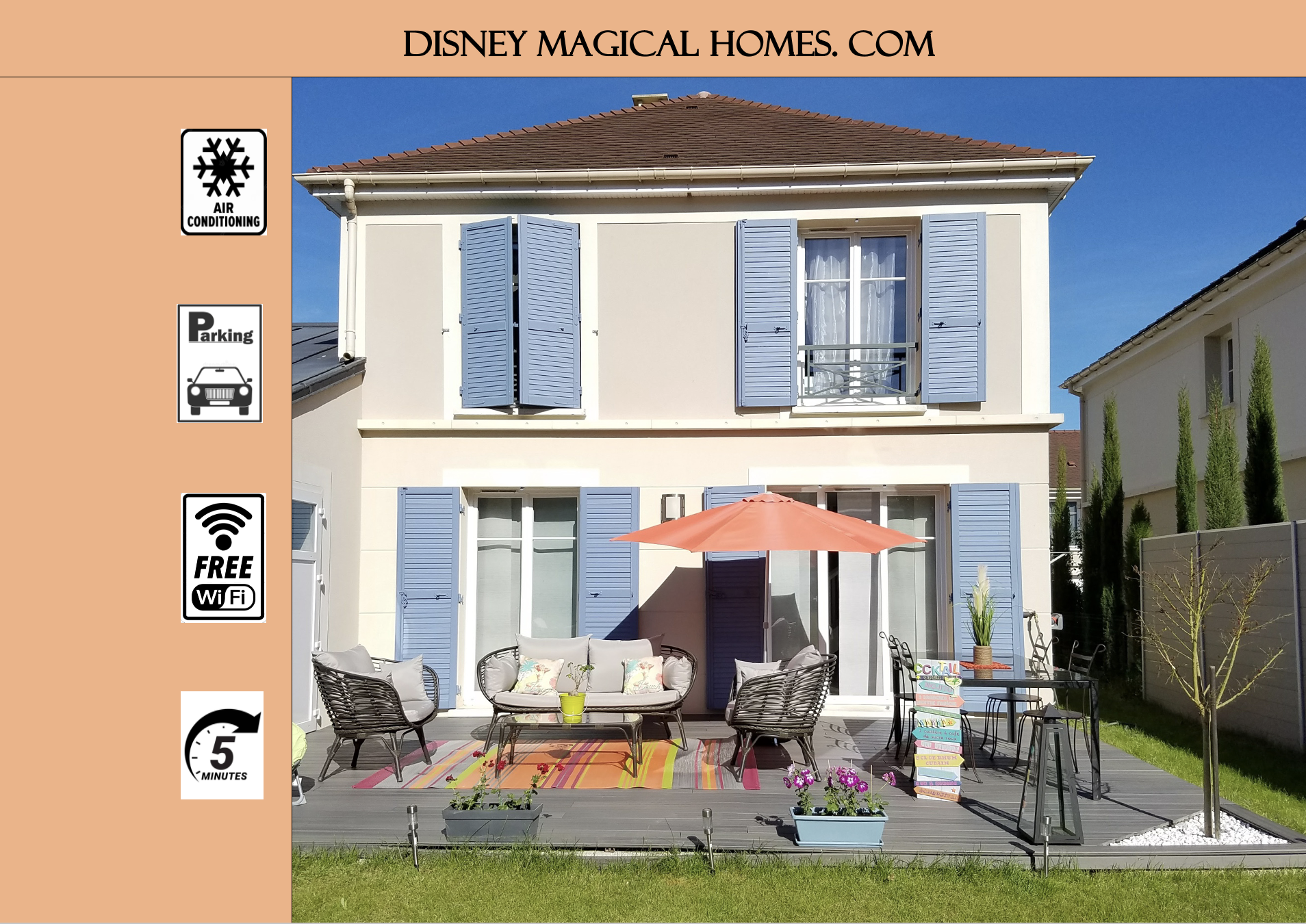 Disney magical homes: ac villa, 5 min Disney