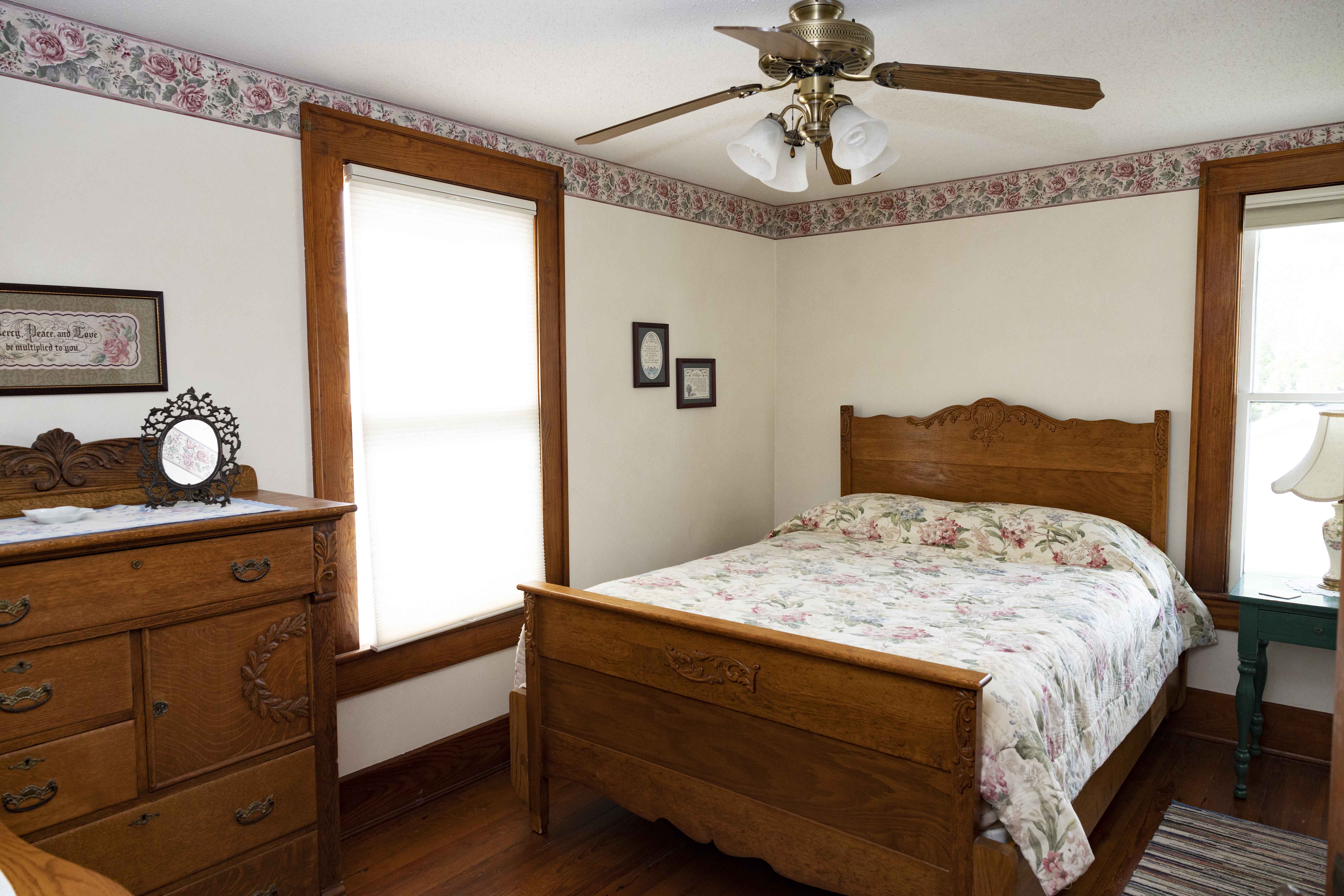 Two Upstairs Bedrooms in a Victorian House.
