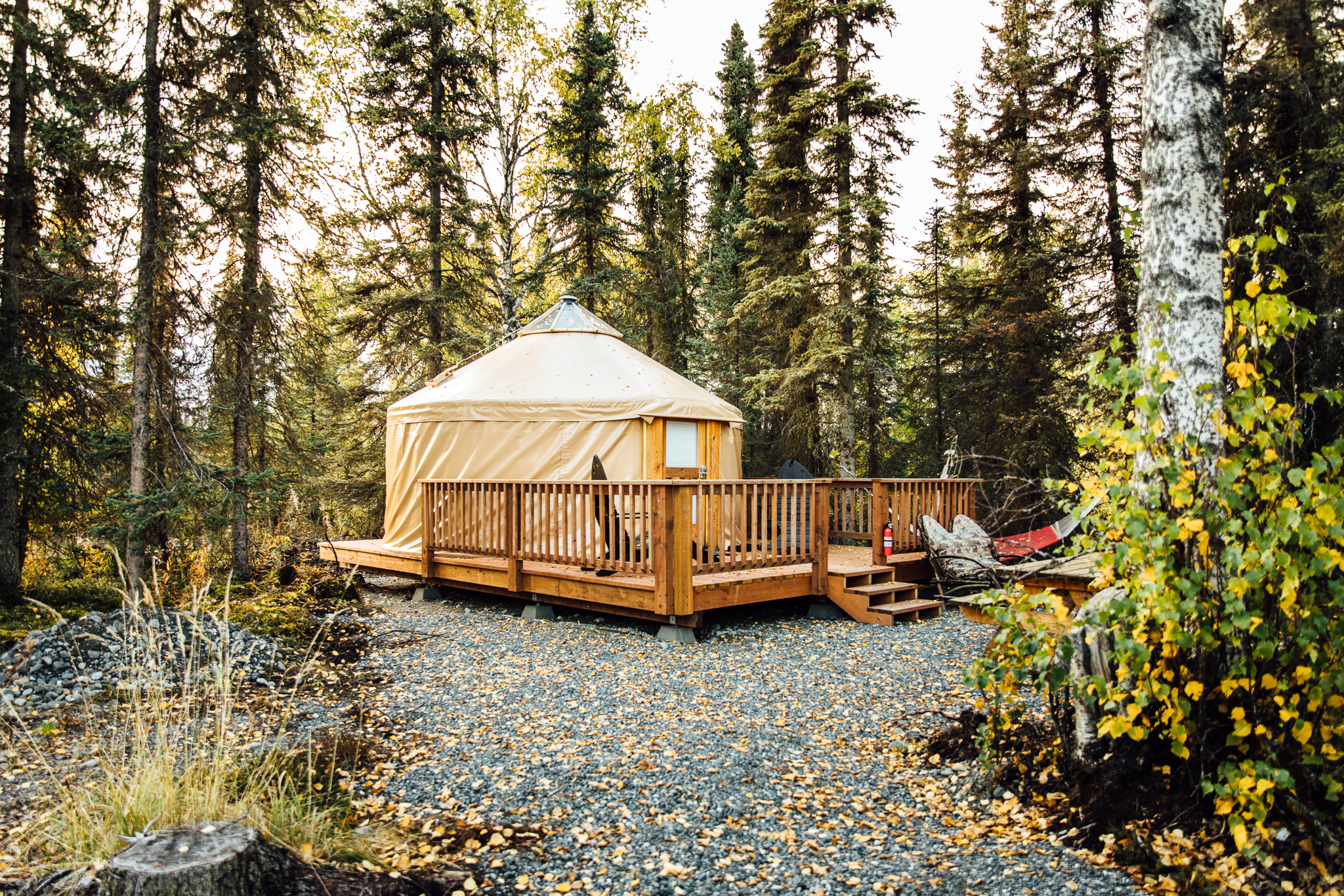 Paint top lake yurts