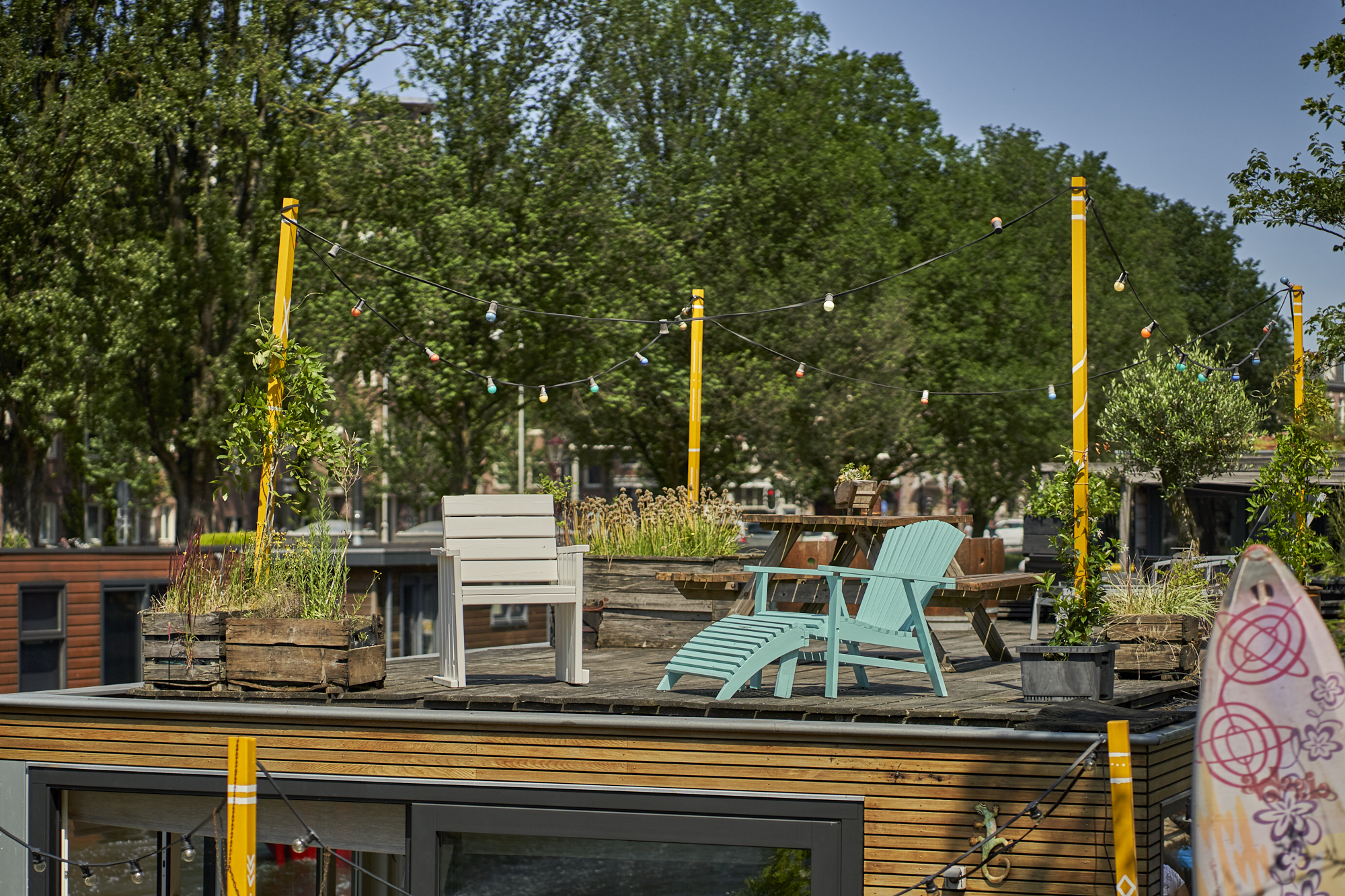 Cosy studio on HOUSEBOAT with large roof terrace! — Amsterdam stay