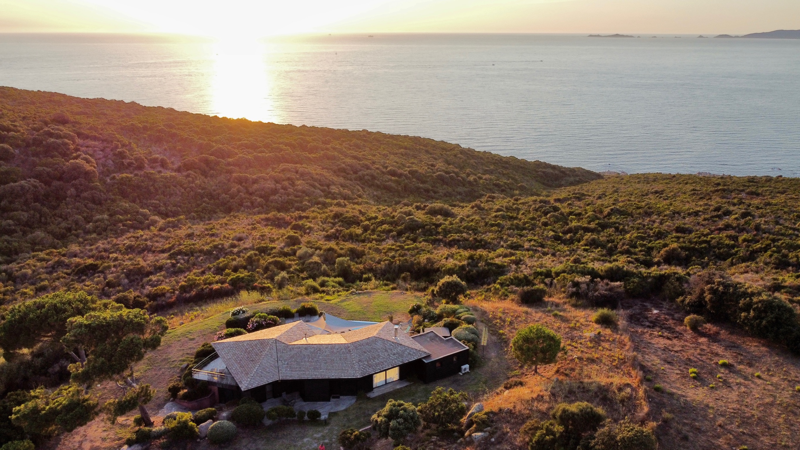 Villa overlooking Sanguinaires and Ajaccio Bay
