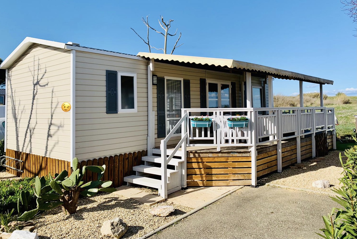 Mobil Home Cosy & Quiet + Garden overlooking Champs