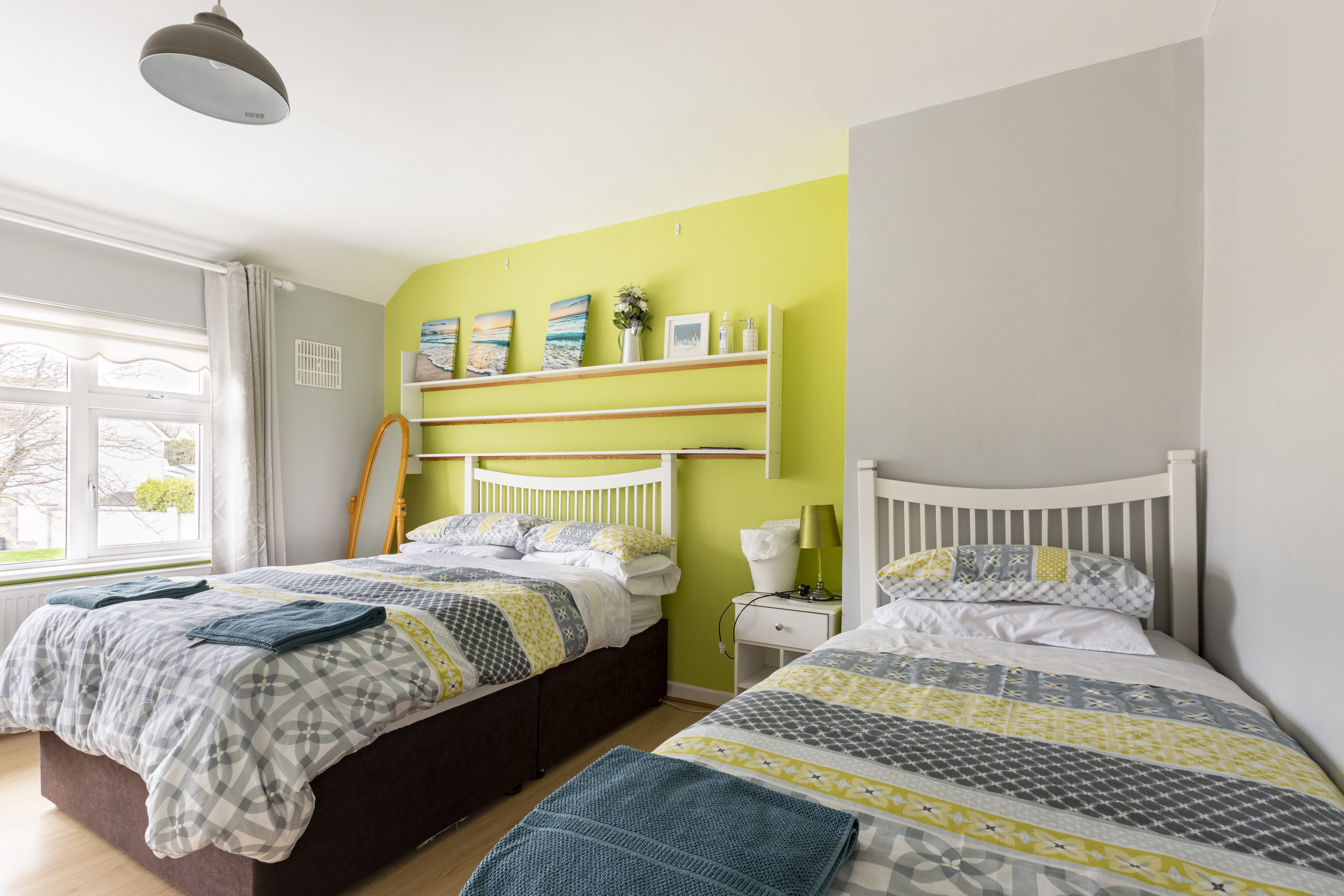 Large room with double & single Bed