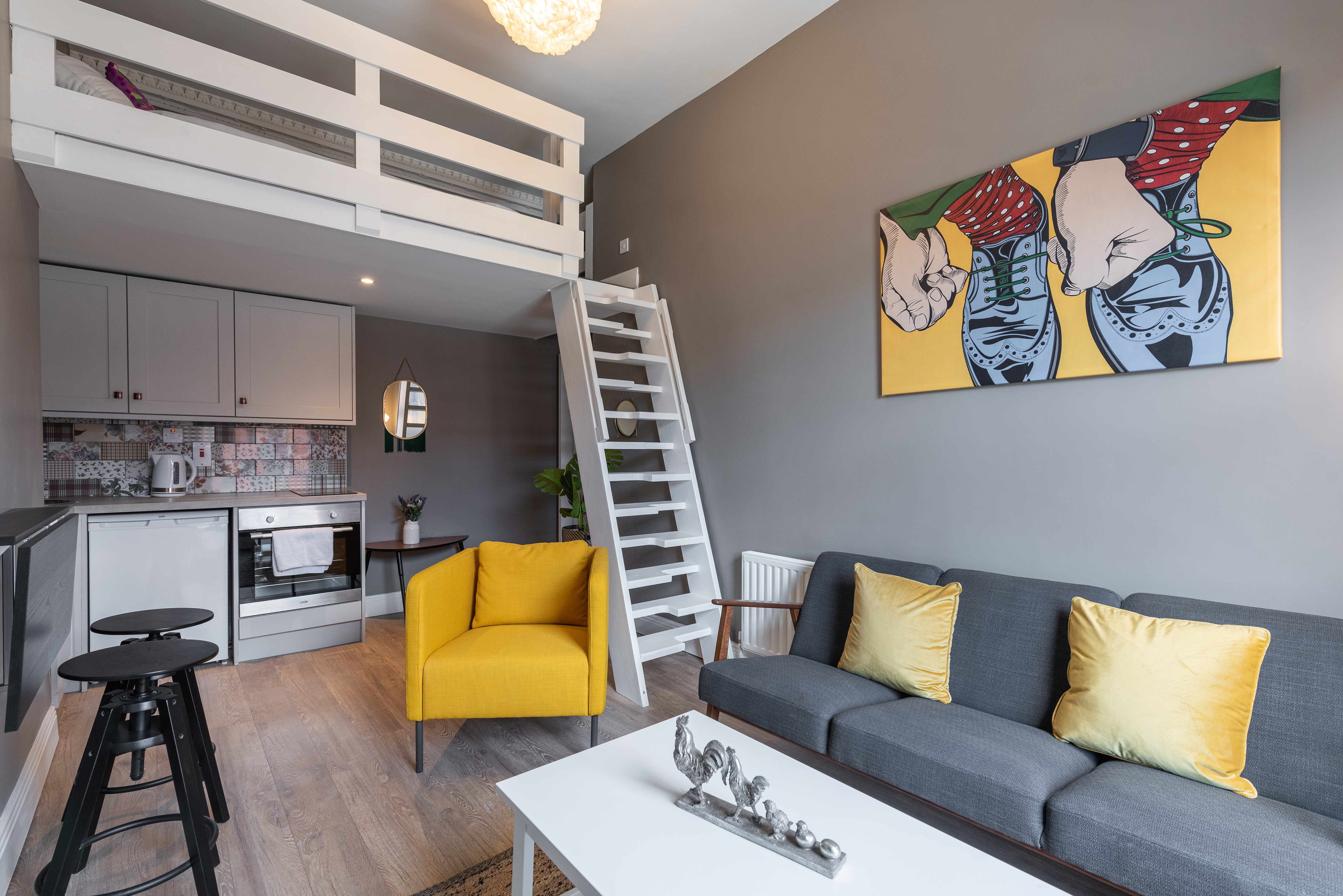 1 Bed Apartment with Loft, near City Center