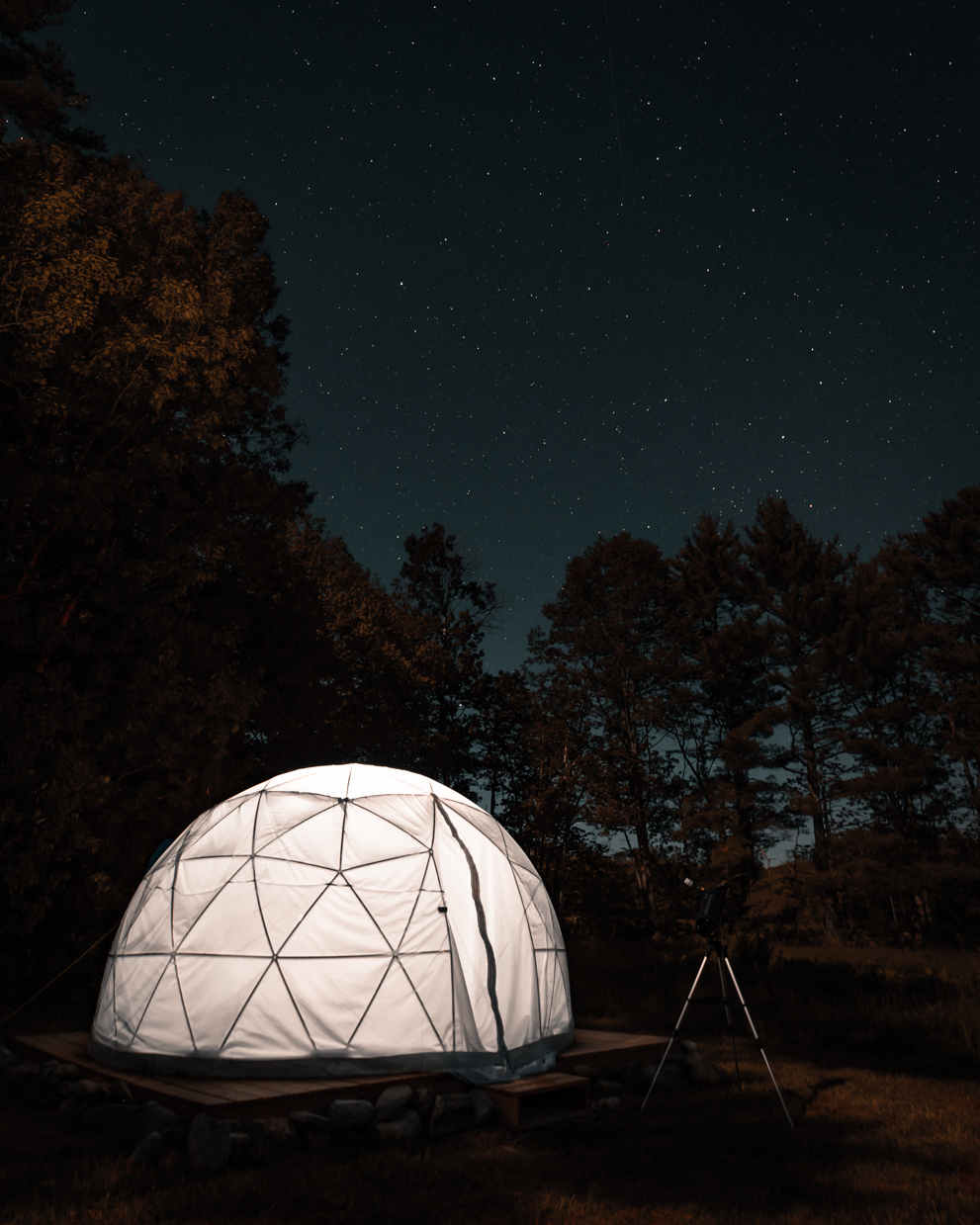 ComfyDome Glamping Forest-Side Site!