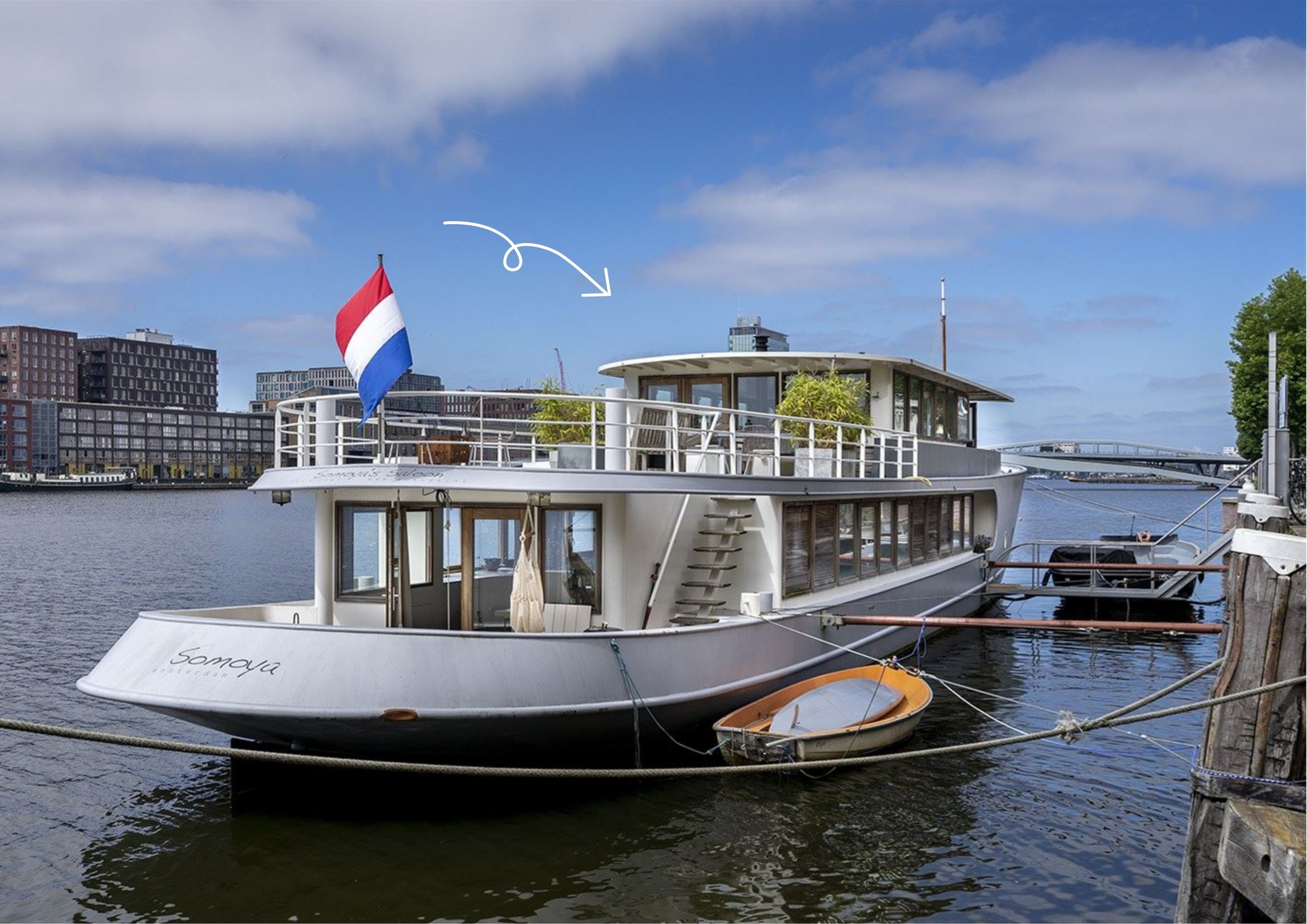 Stunning boat with a view - luxurious with sauna β Amsterdam stay