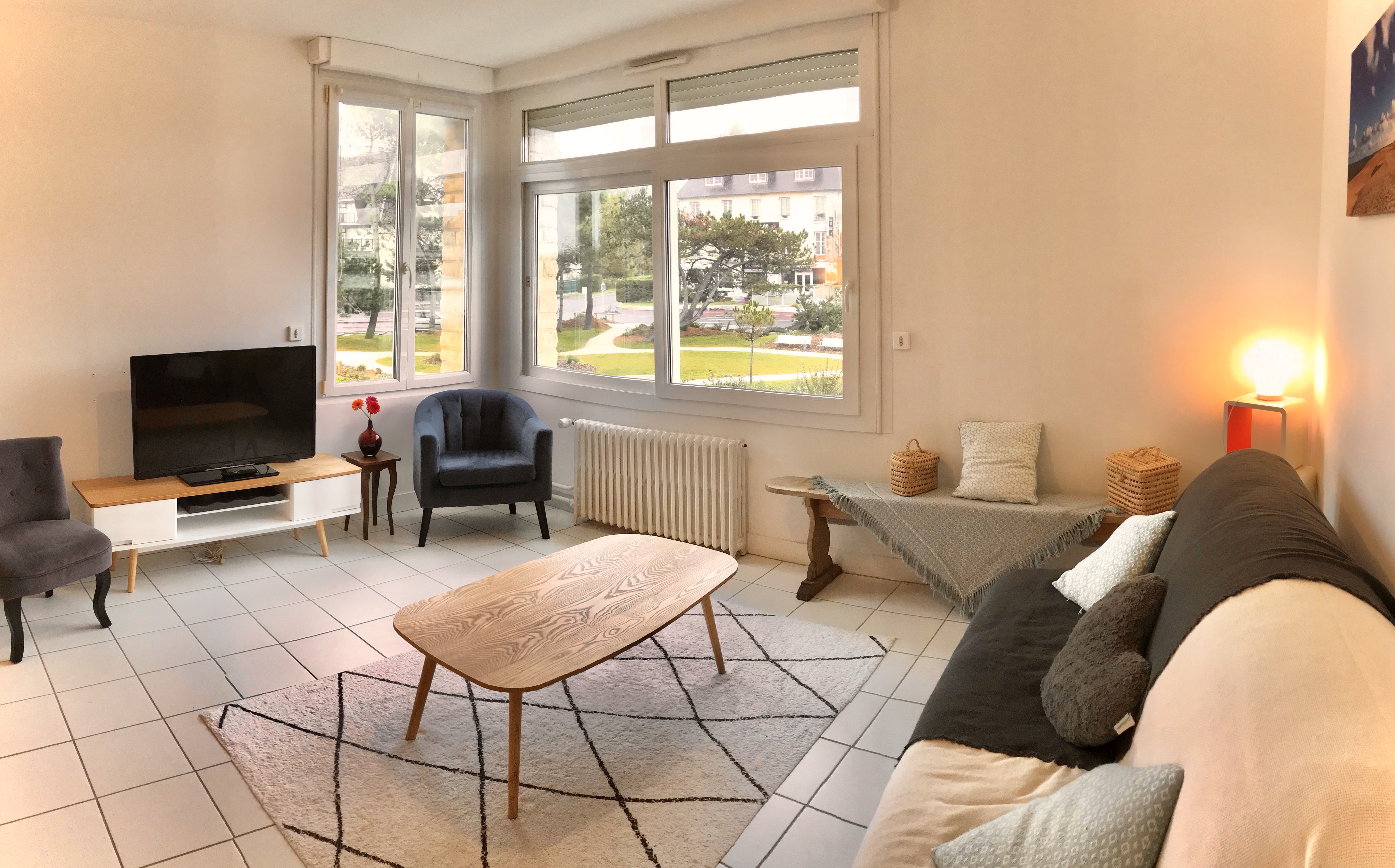 Close to beach with private parking.