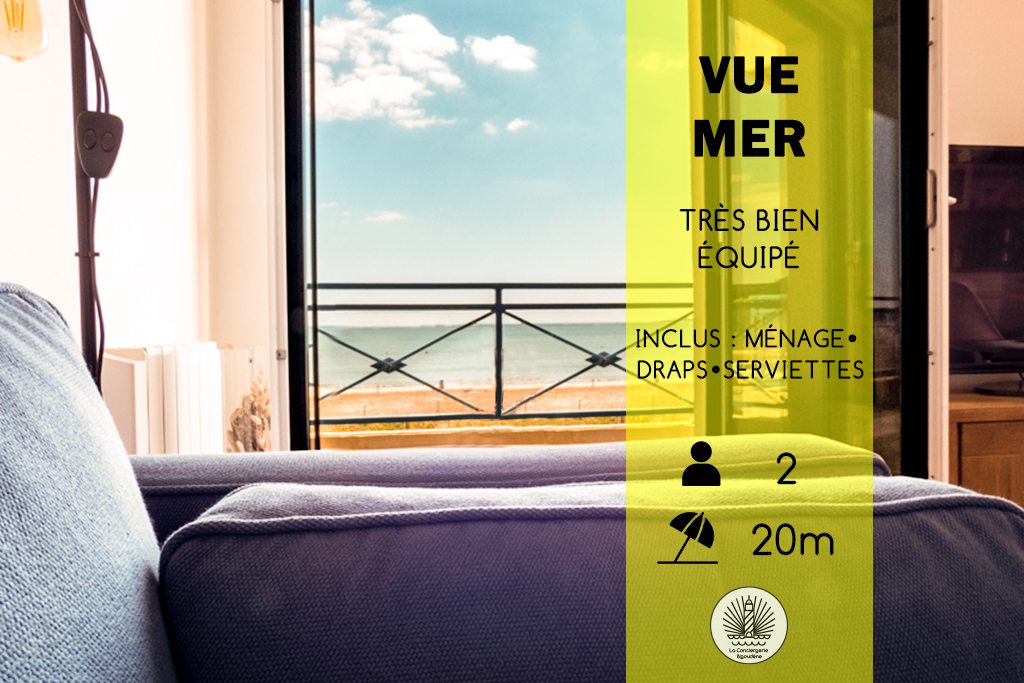 La Baie - facing the sea, well equipped, 2 pers
