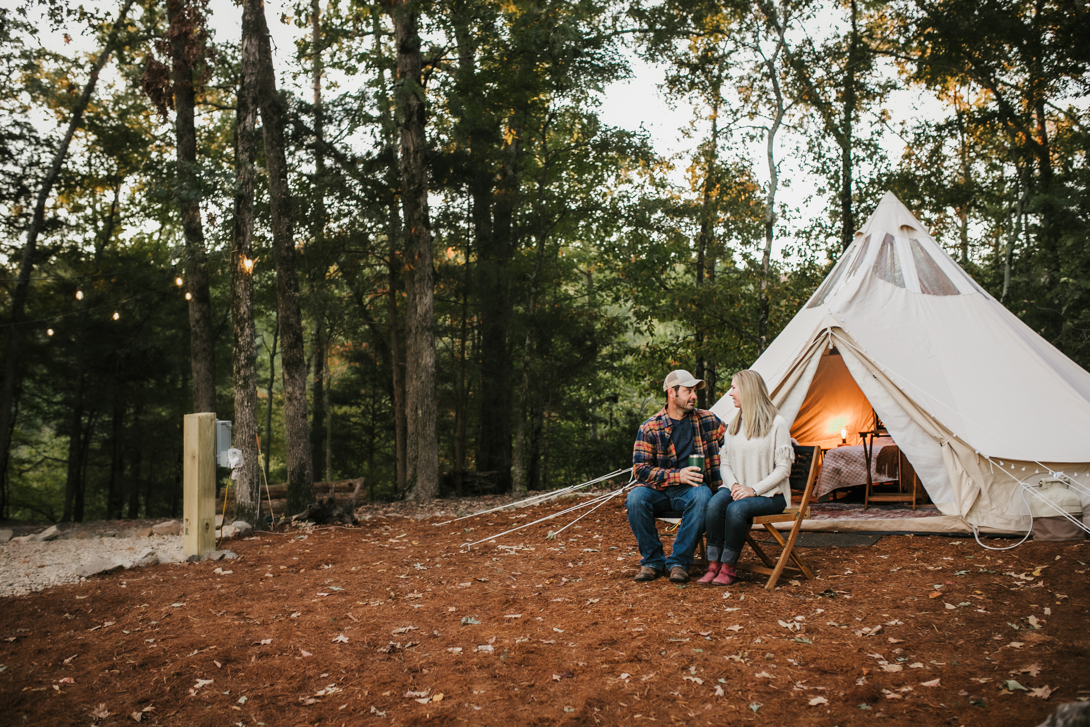 Luxury Glamping Tent with Mountain Views