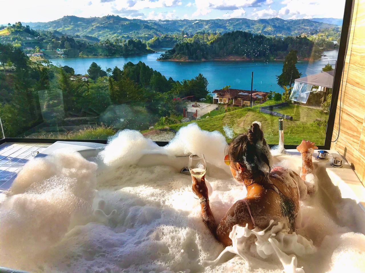 With Jacuzzi on the balcony and gorgeous lake view