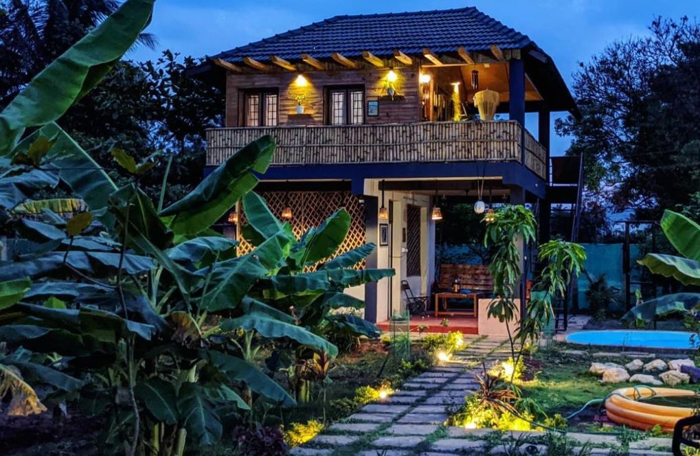 Dreamy Pinewood Villa Amidst Plants Pets Paintings Cottages For Rent In Madurai Tamil Nadu India