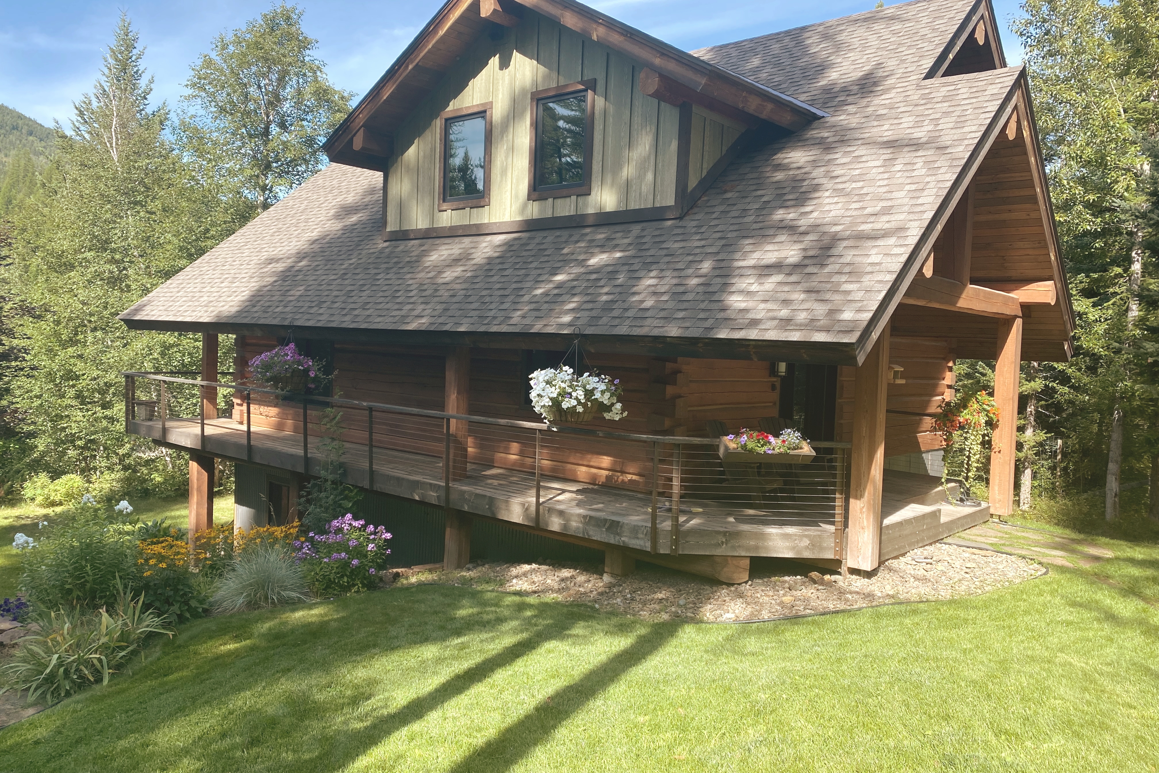 Glacier Log Home with Private River Access
