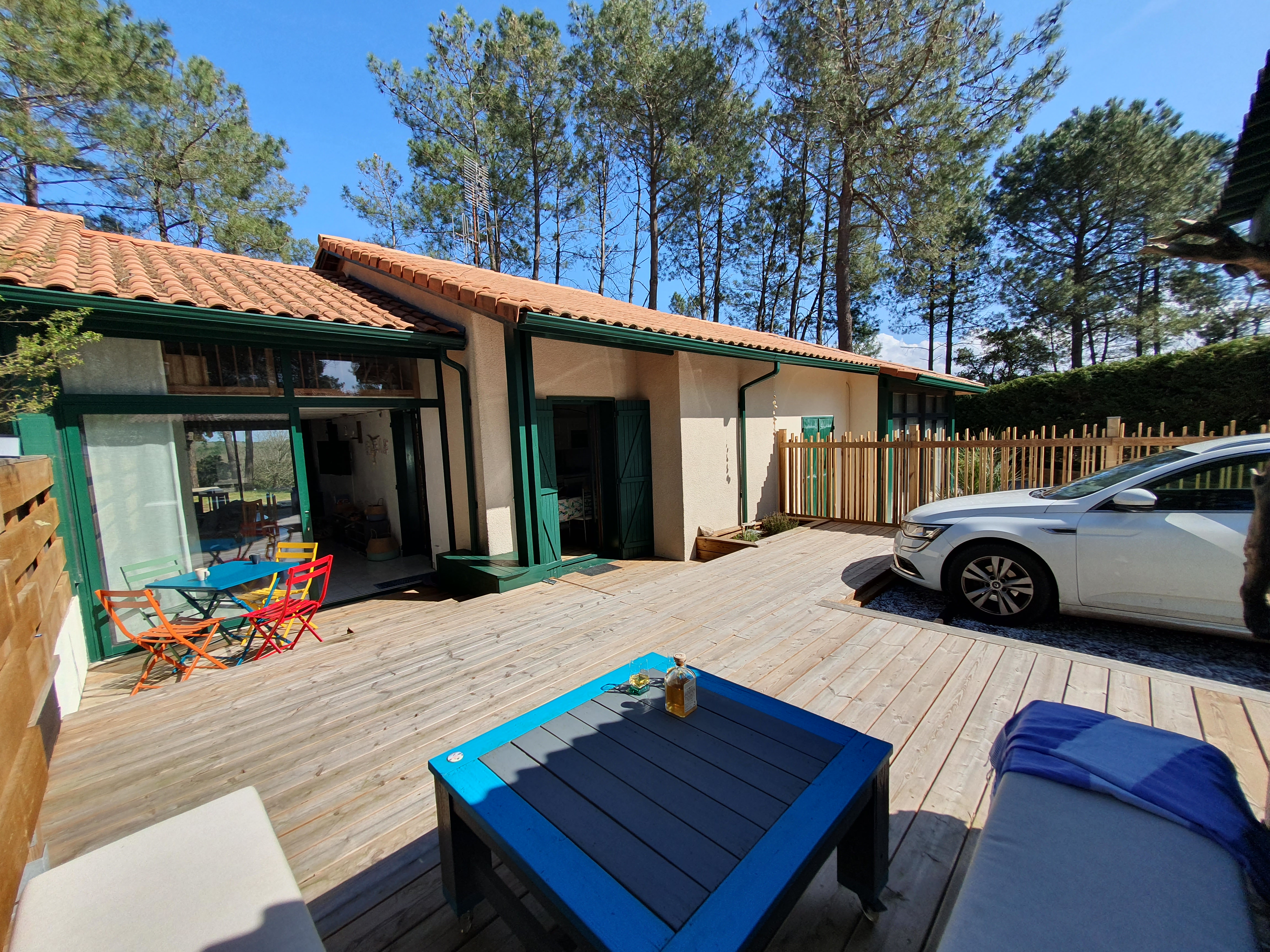 6p house, sublime view of the Landes pine forest
