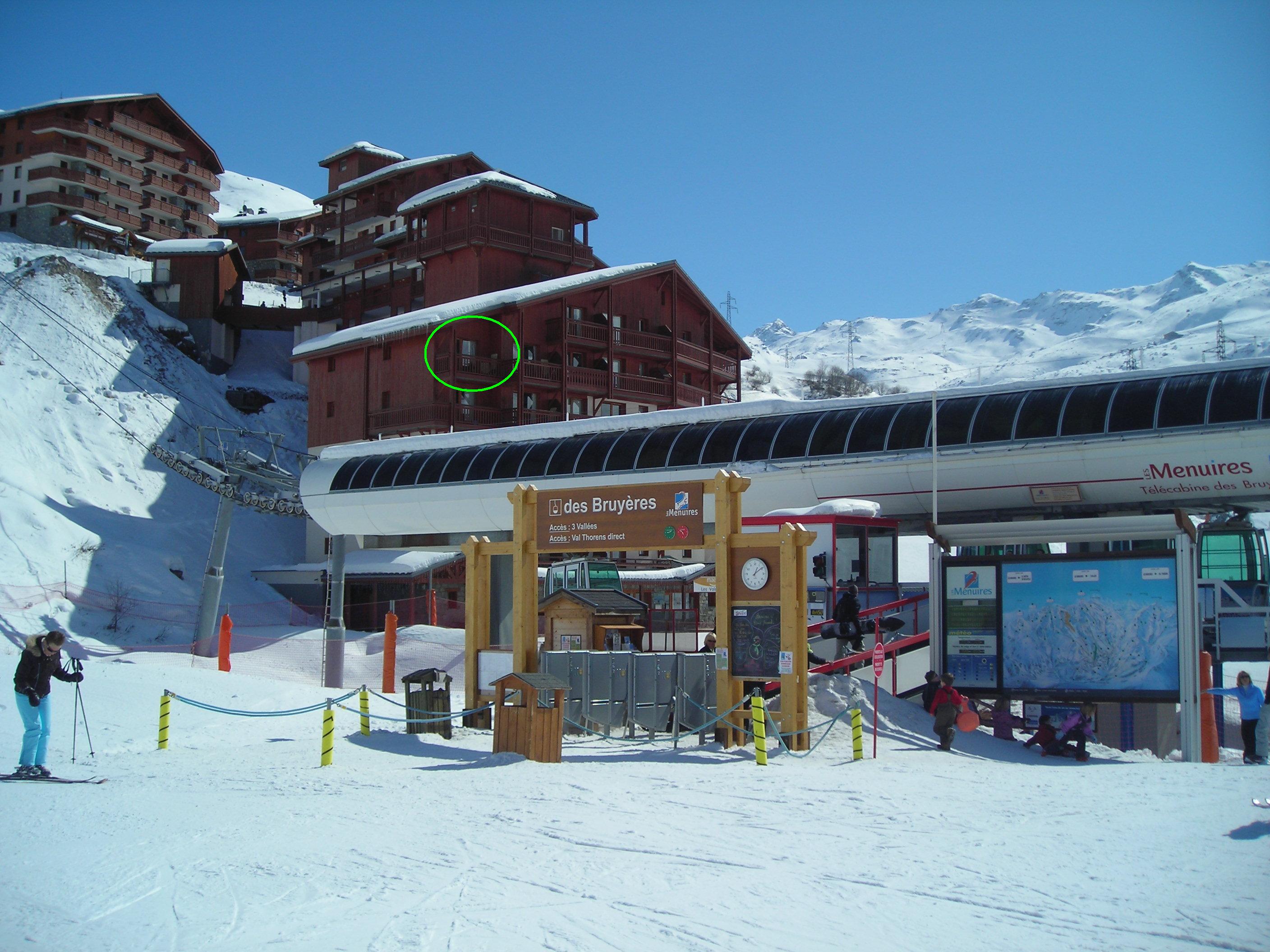 Les Ménuires apartment 6 people at the foot of the slopes