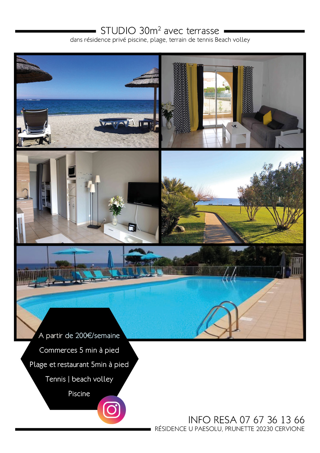 Sutio 4 people pool / sea