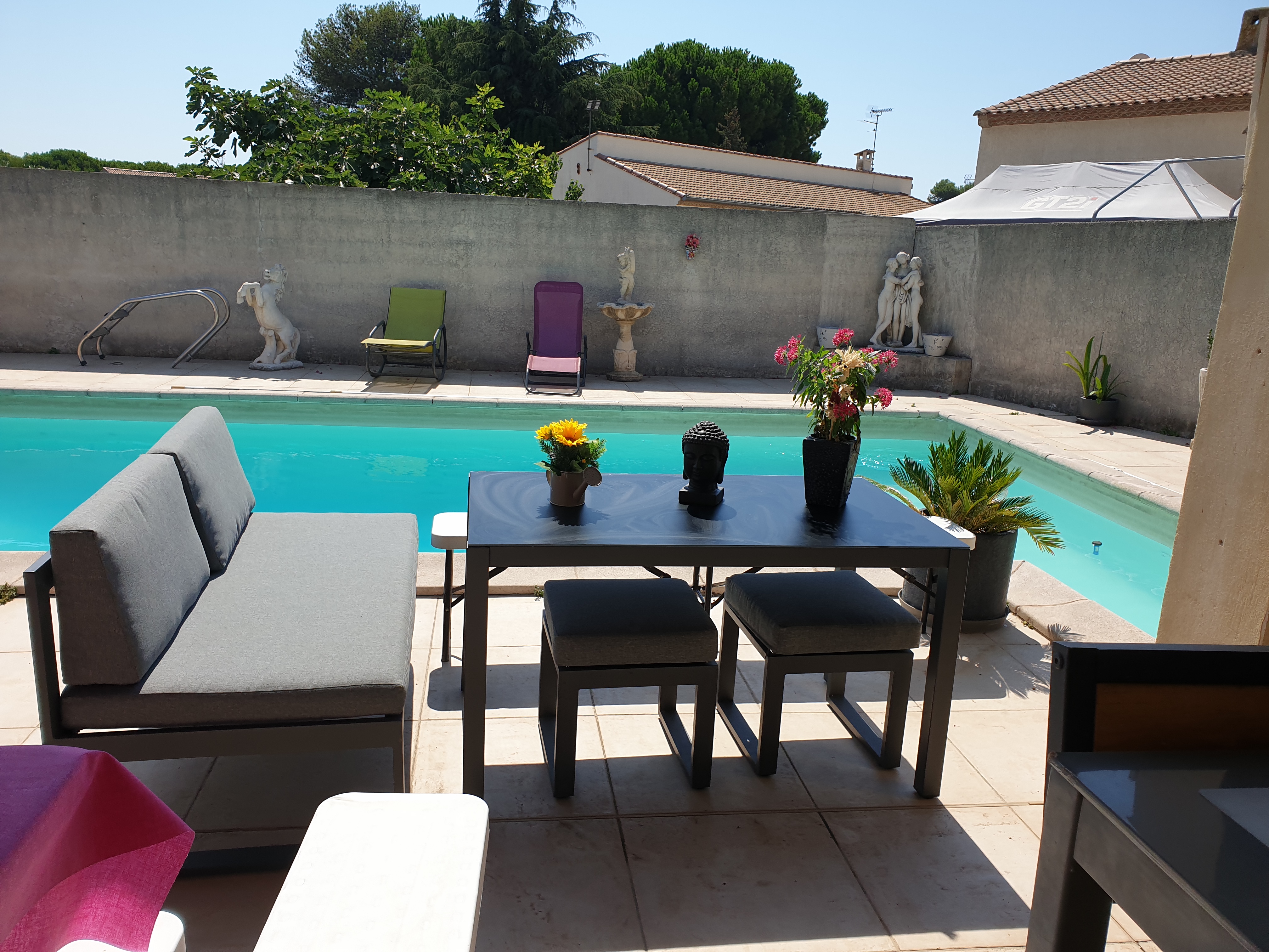 Studio 38m2 terrace 25m2 private pool.