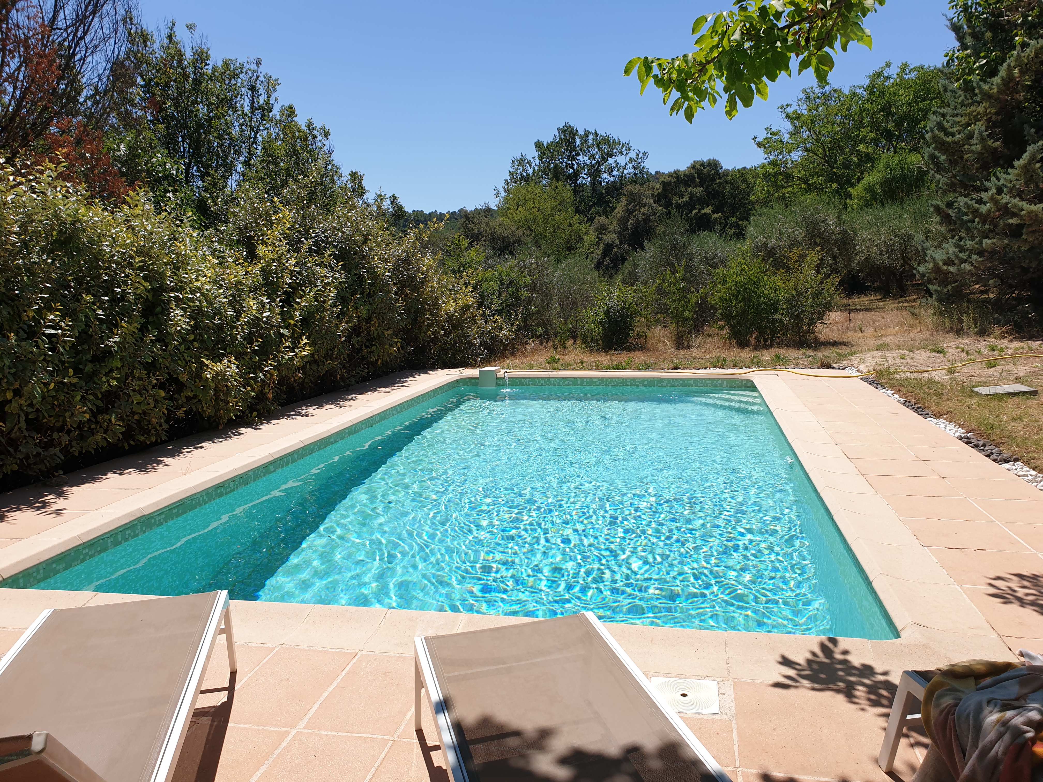 Country home with a pool