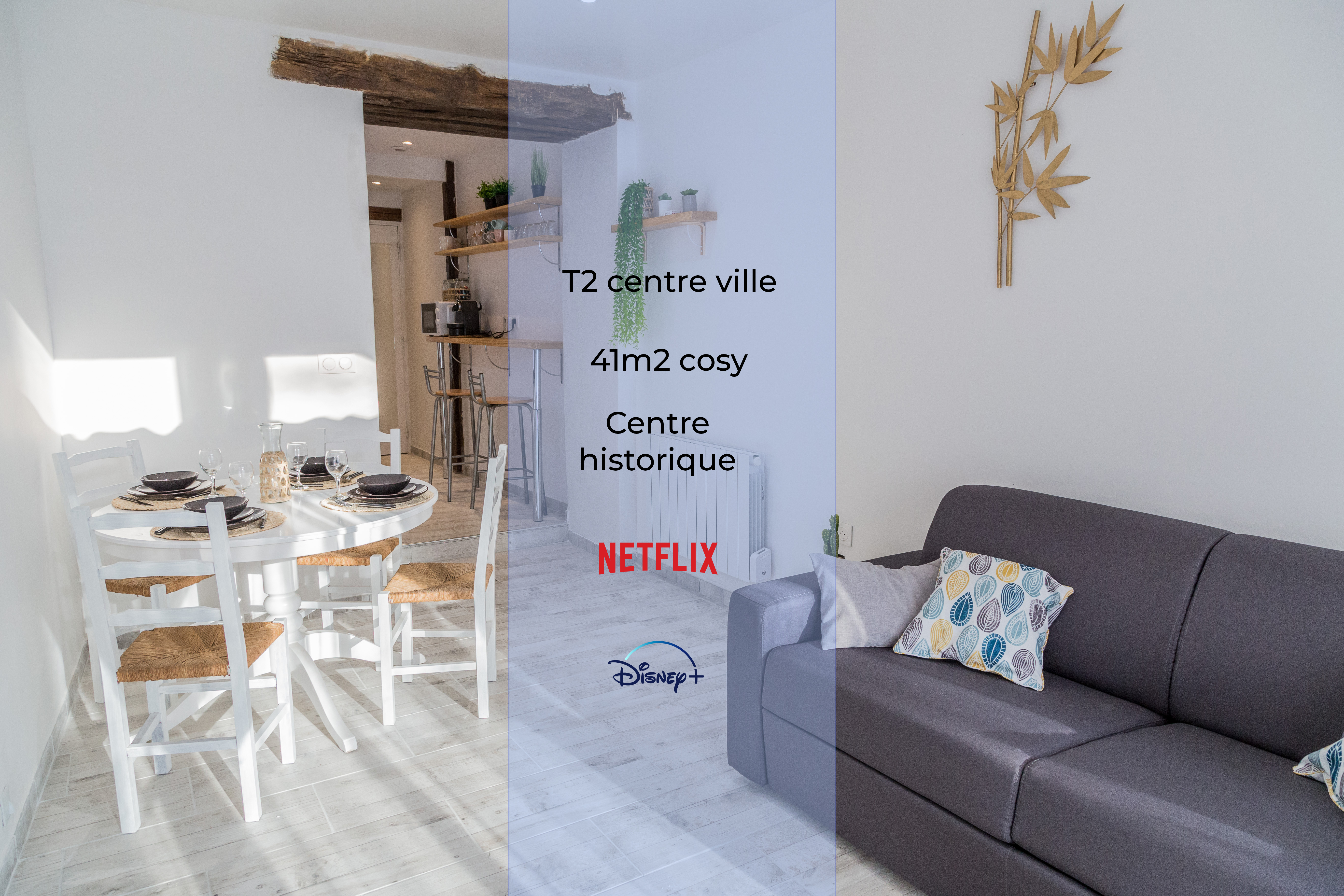 Auch centre Ville Pierre and wood fiber wifi