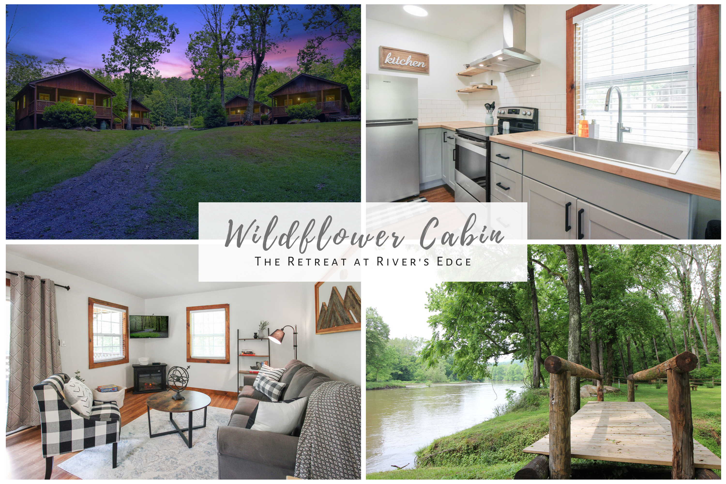 ❤️️Wildflower Cabin❤️️
A Luxury Riverfront Retreat