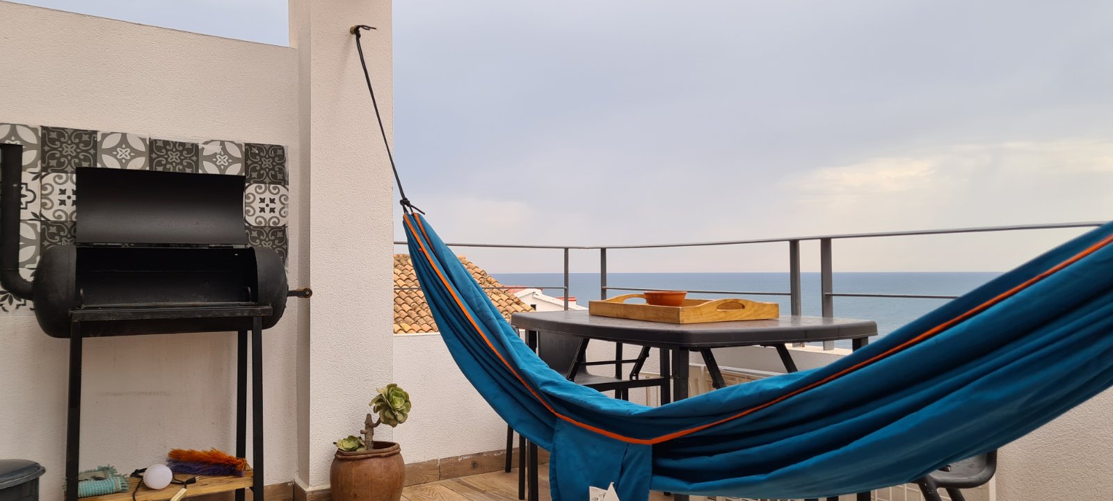 Terrace with sea view and sunrise