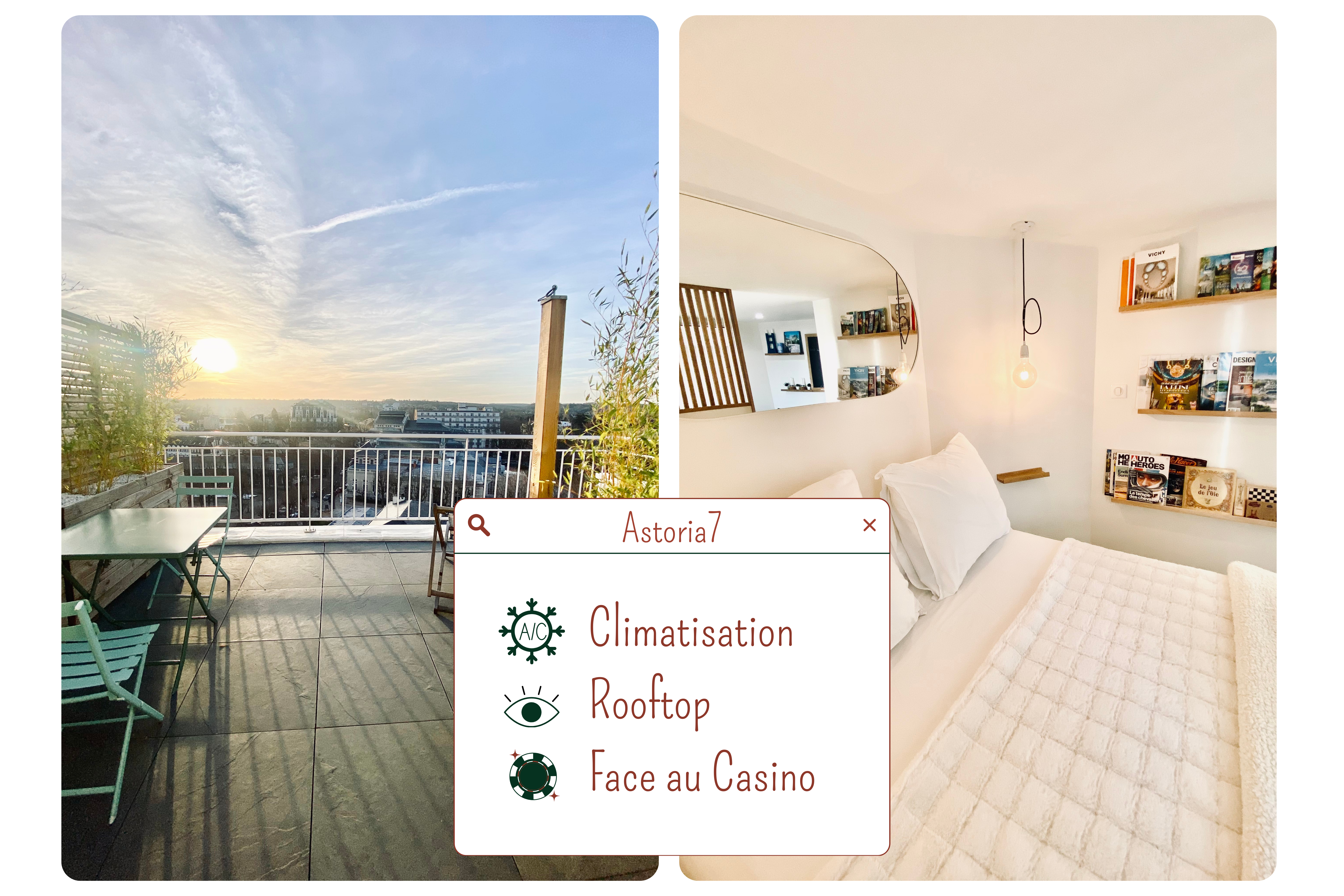 Astoria 7 - Cozy Rooftop in the heart of Vichy