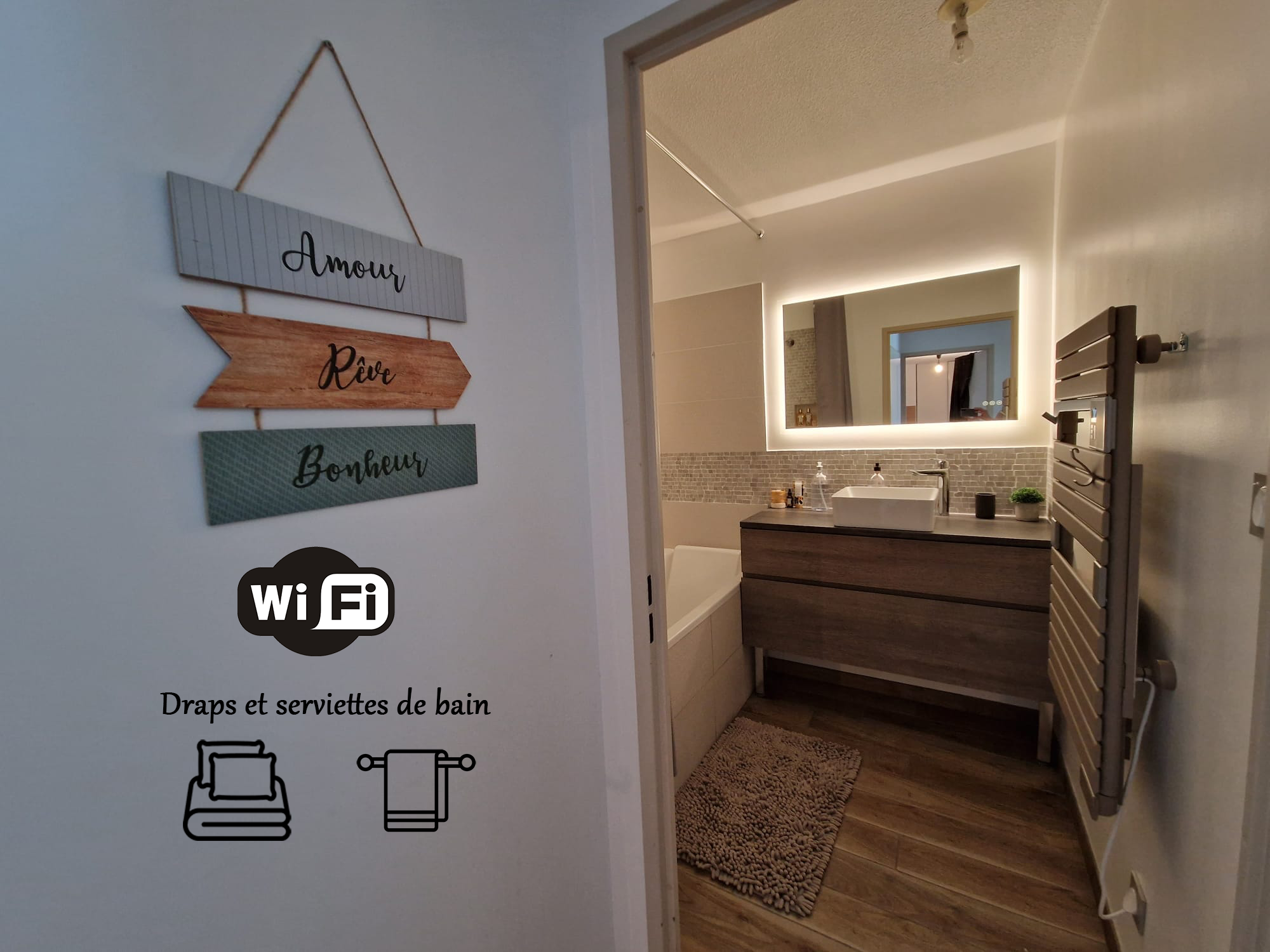 Pretty air-conditioned apartment private parking