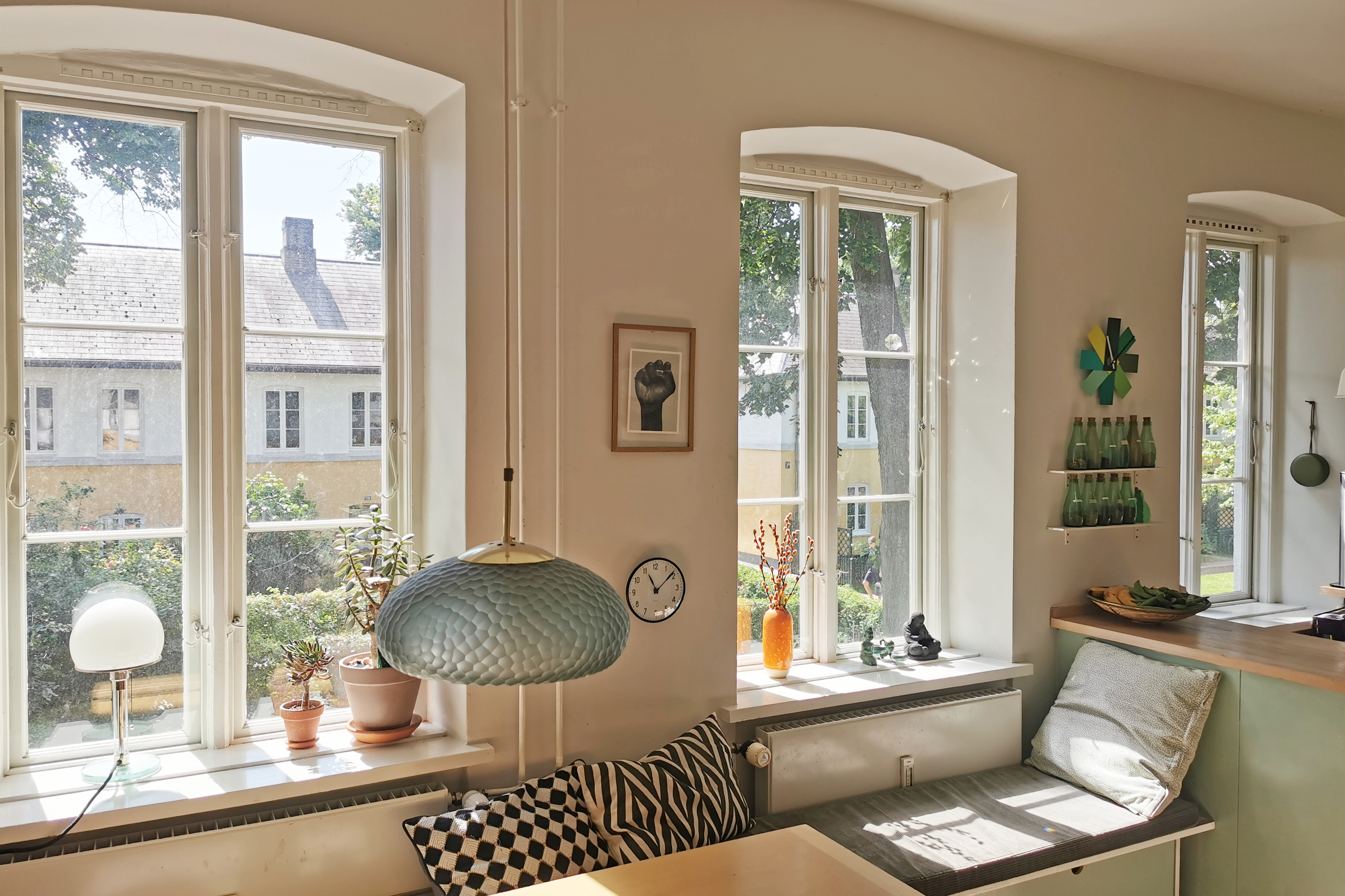Nordic city atmosphere in green oasis in sterbro, Copenhagen