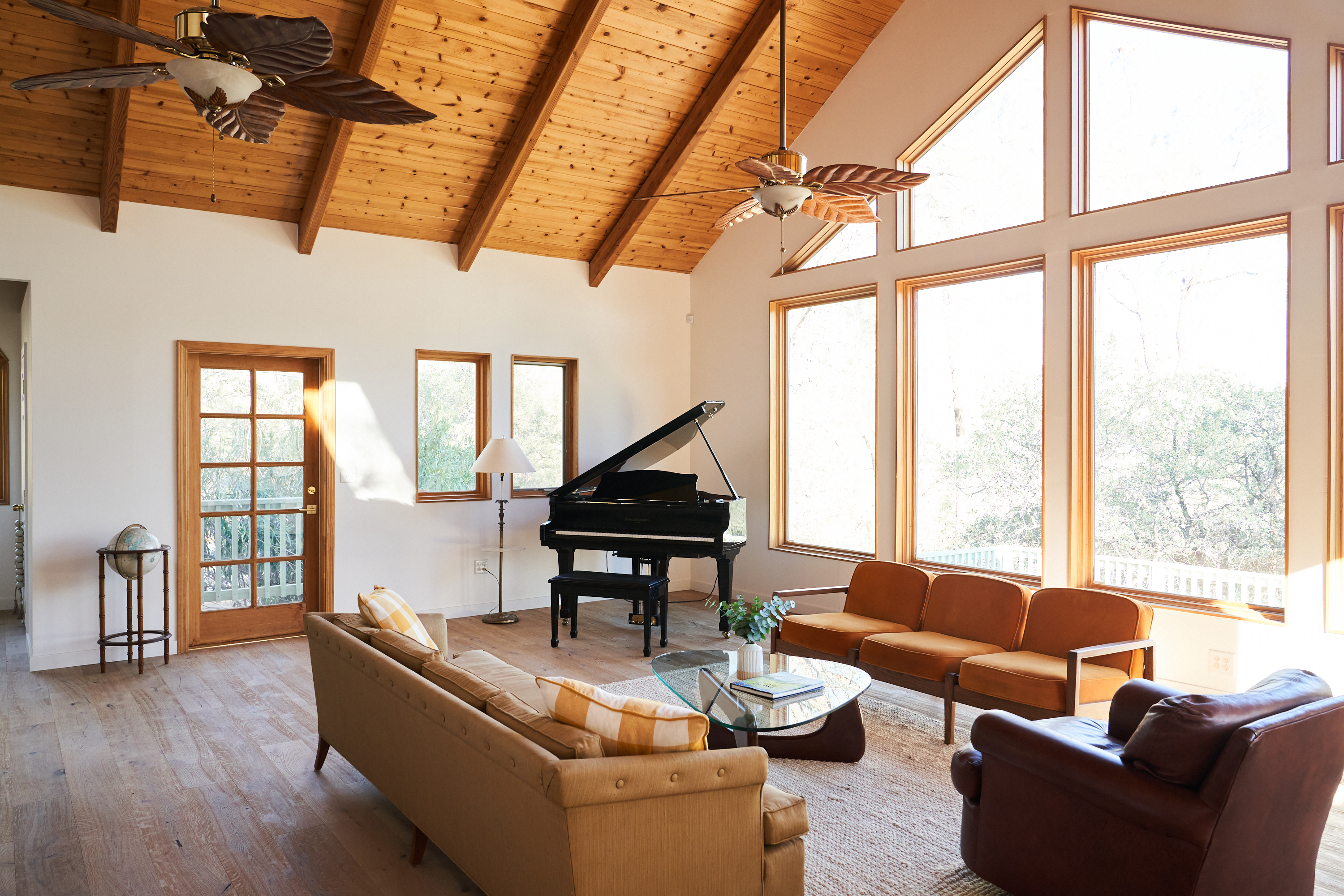 Light filled A-frame on 3 acres by river and lake