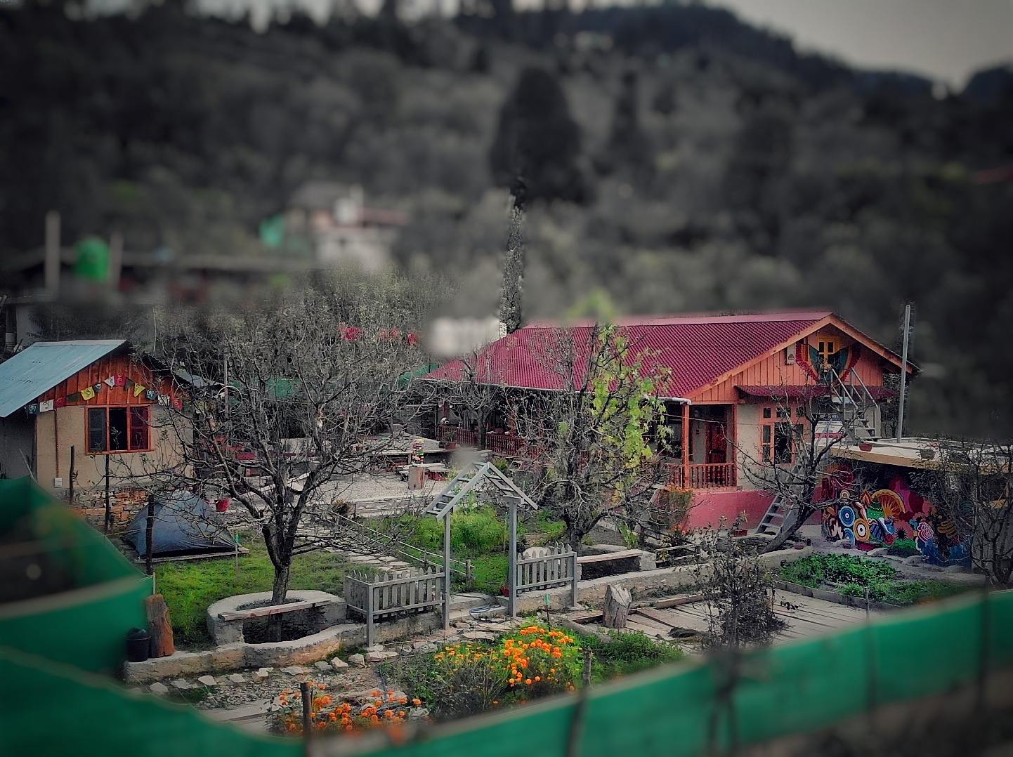 MittiGhar Hostel /// with Walls of Mud & Pine