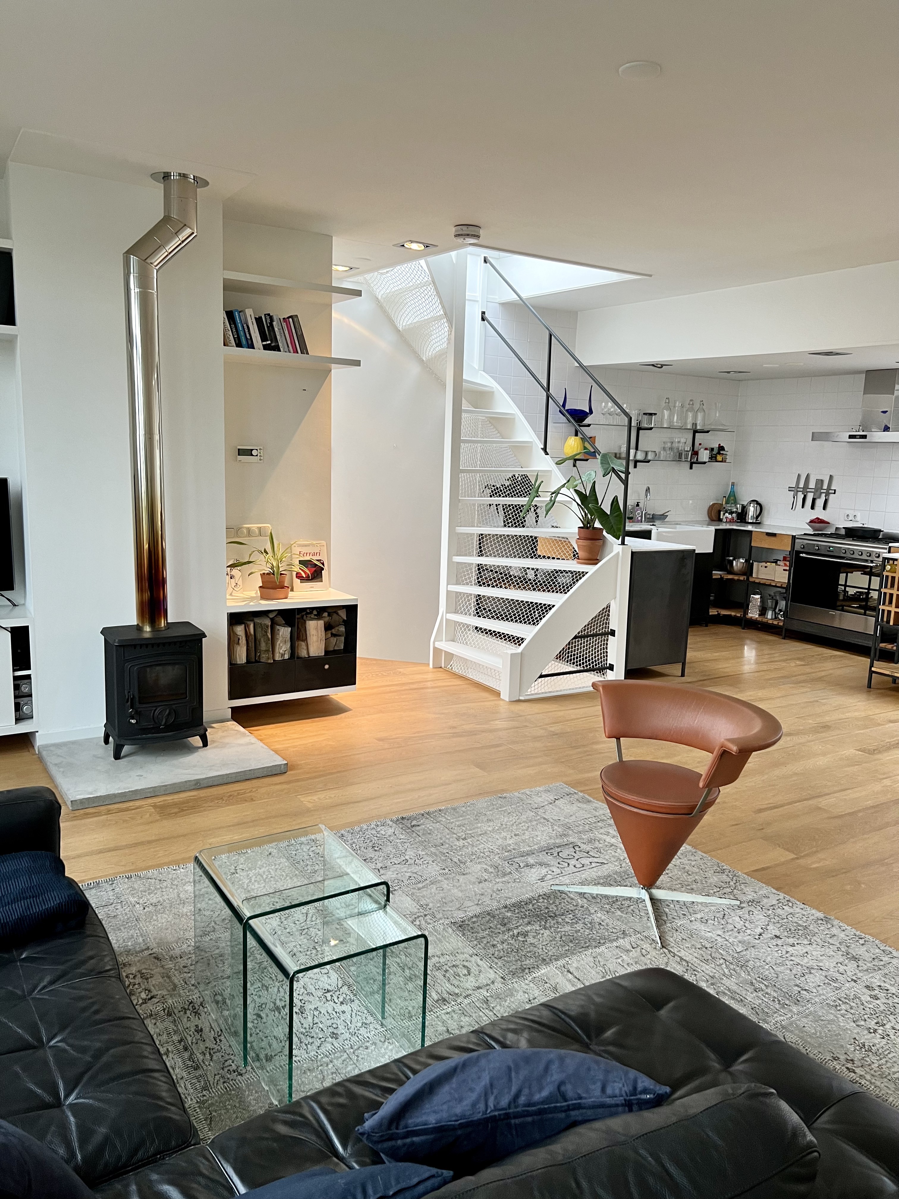 Schitterend loft met open haard en dakterras โ Amsterdam stay