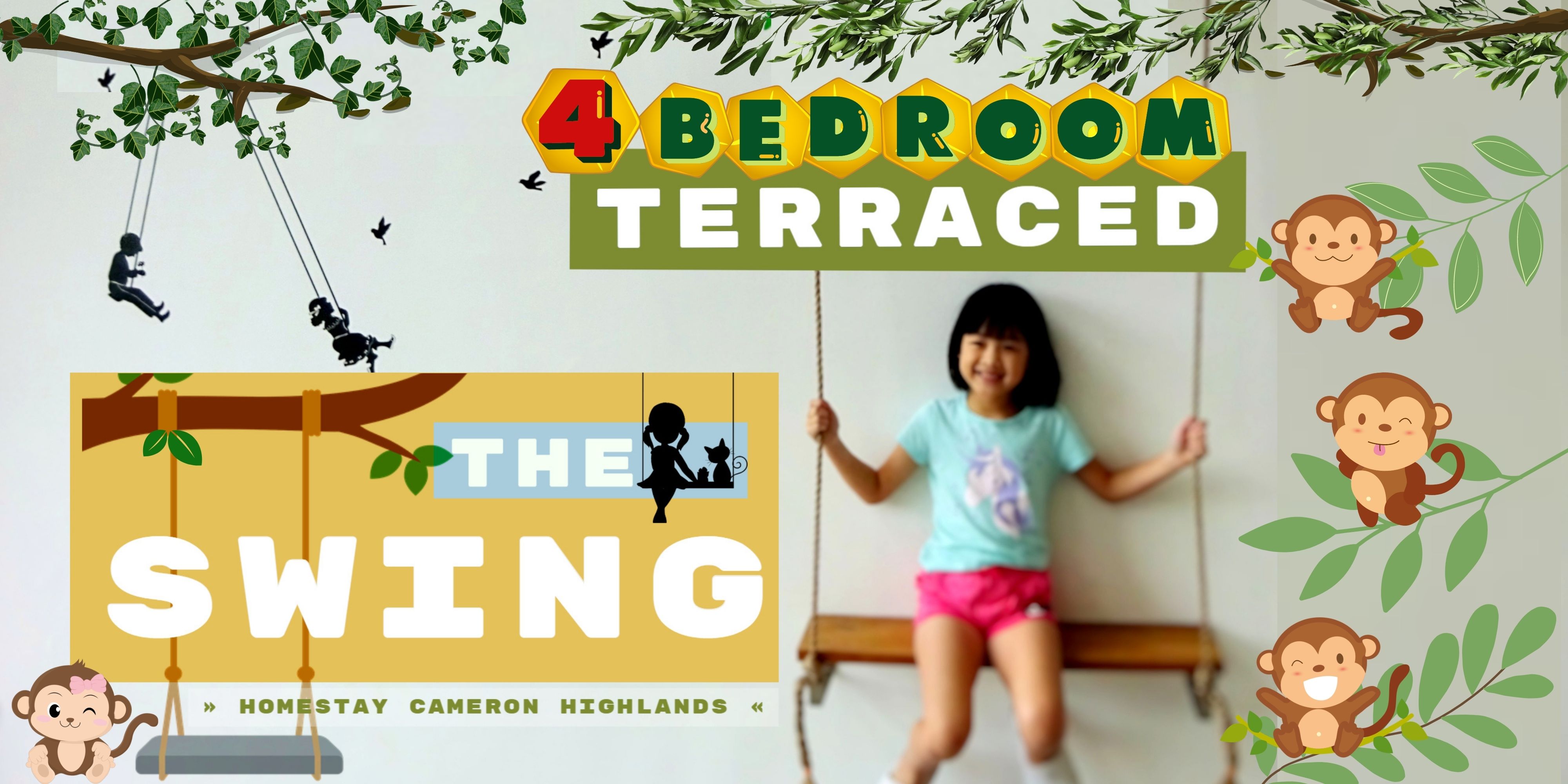THE SWING❃GREENS❤4RoomsTERRACED#NightMarketCameron