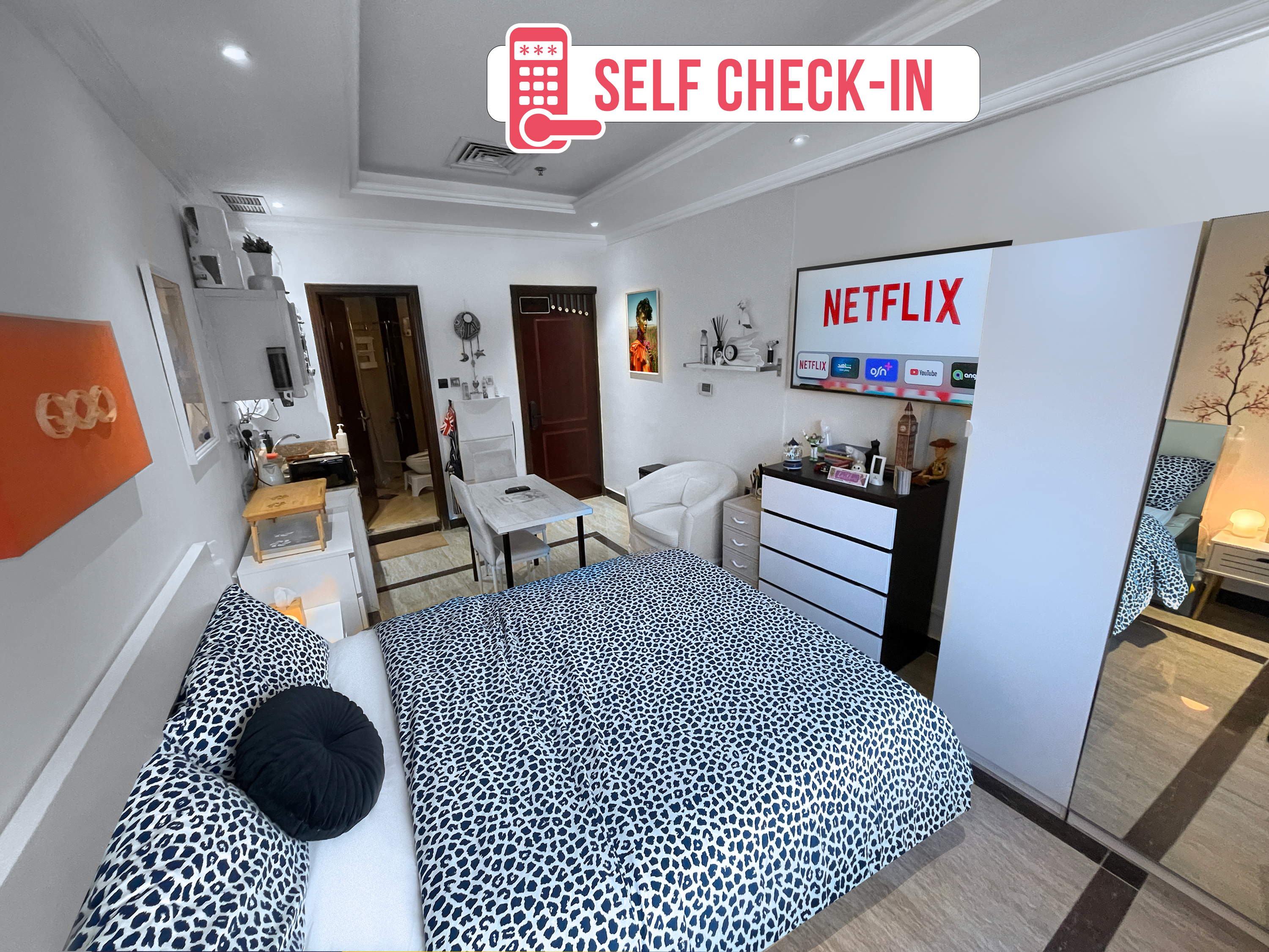 Self-Check-in Spacious & Bright Studio, Salmiya B3