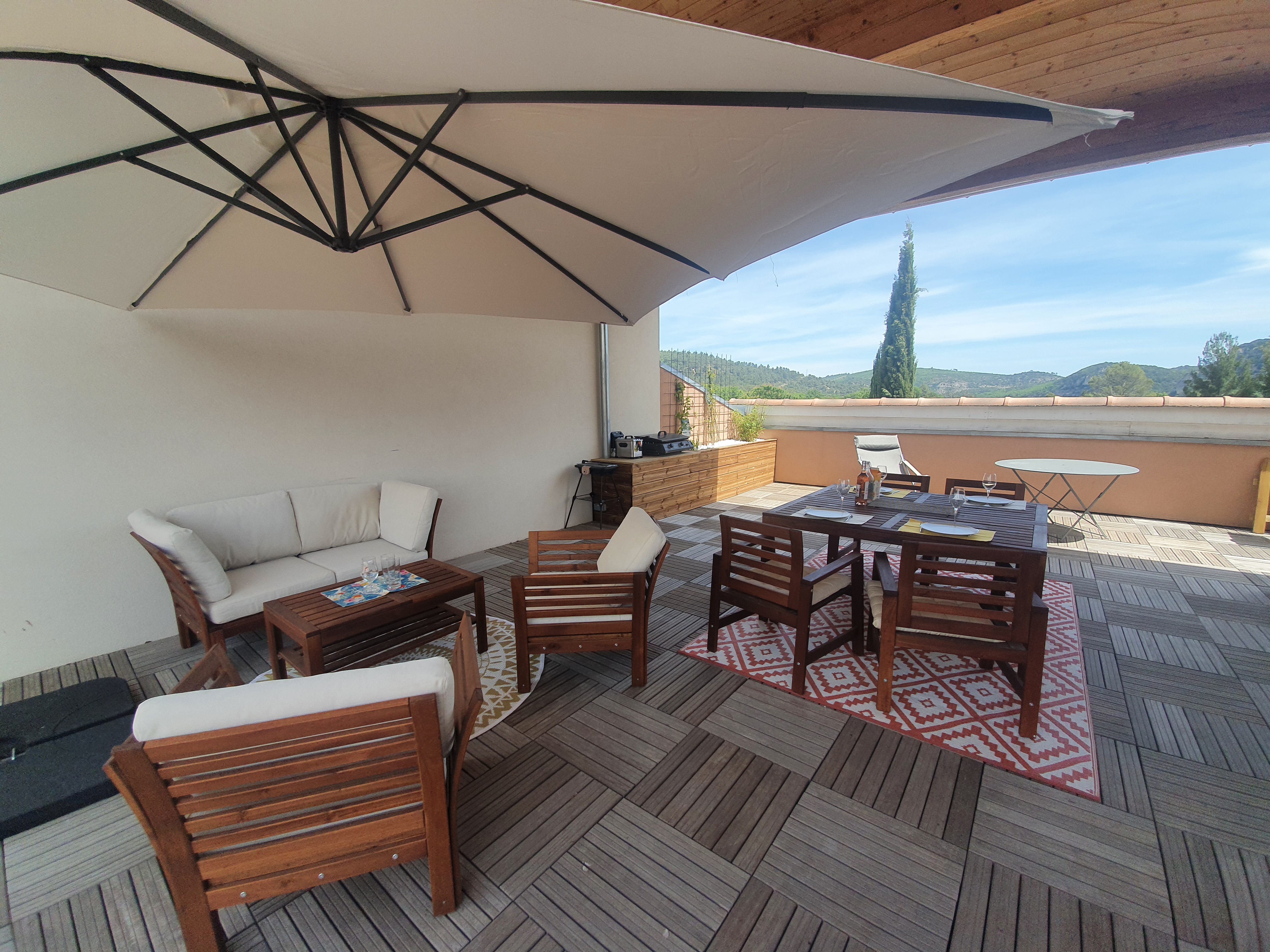 Terrace 130m² panoramic - Air conditioning Pool