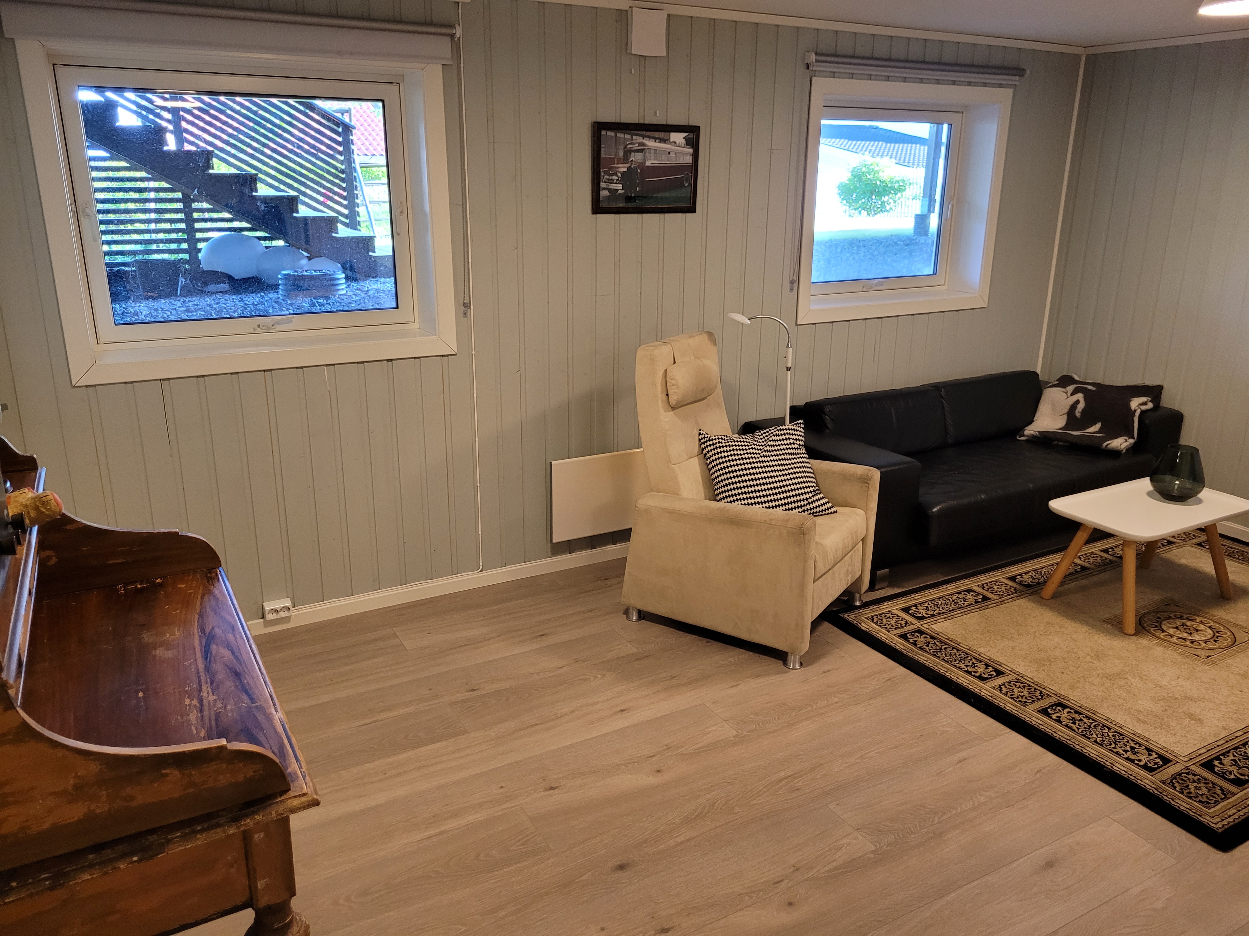Basement apartment central with free parking