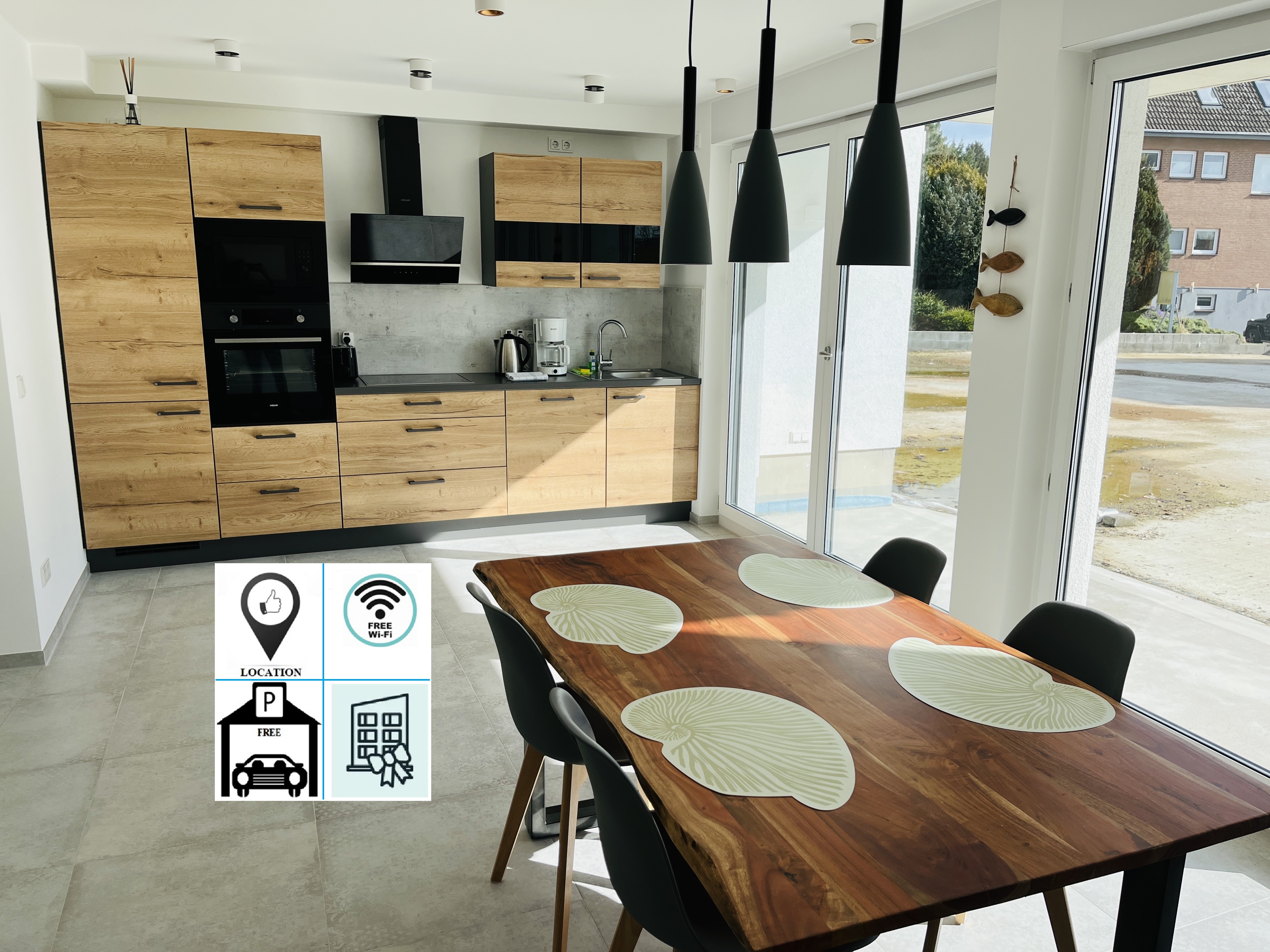 2 room new building+parking, 300 m to fine sandy beach
