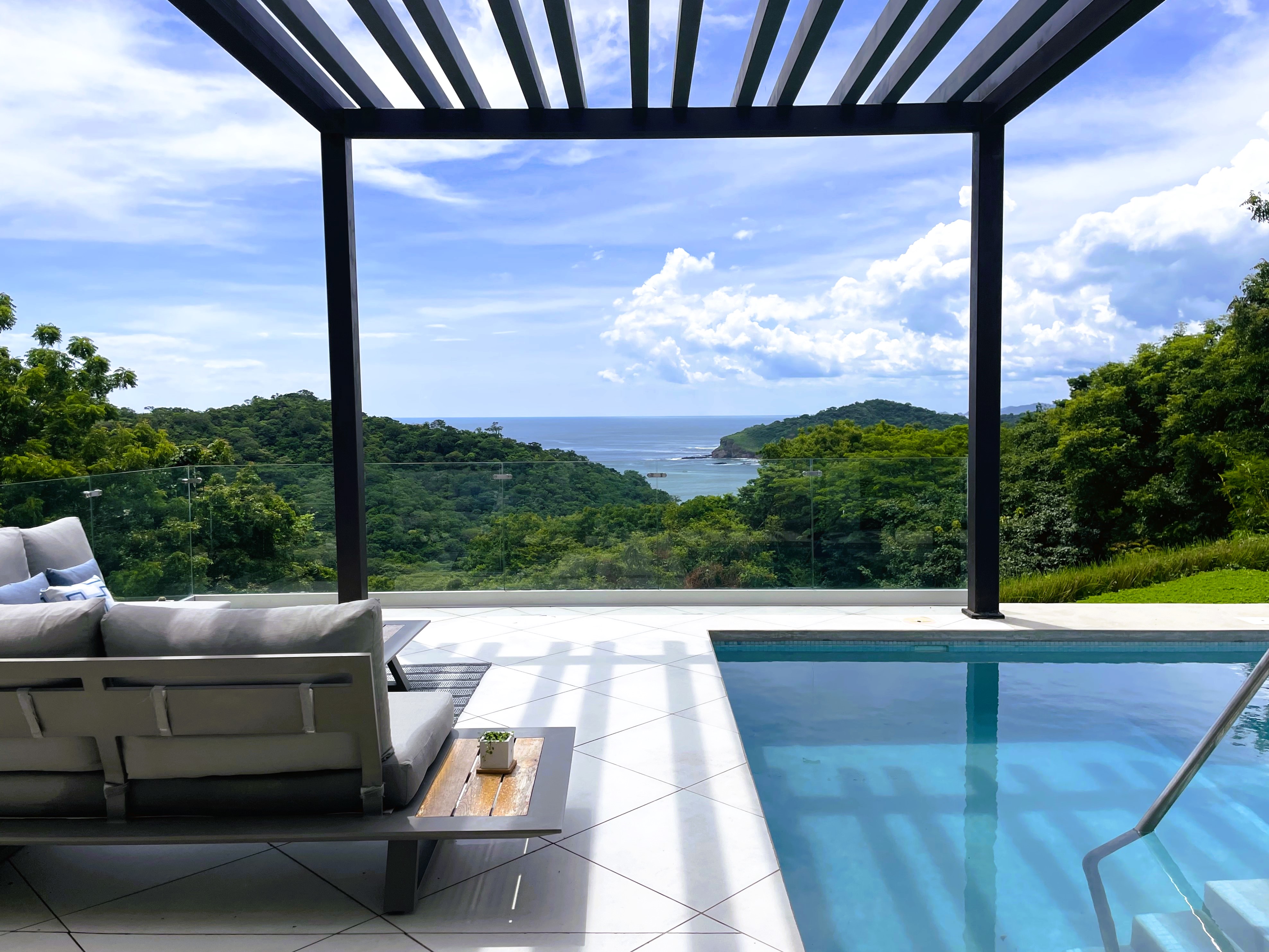 Modern ocean view villa with private lap pool