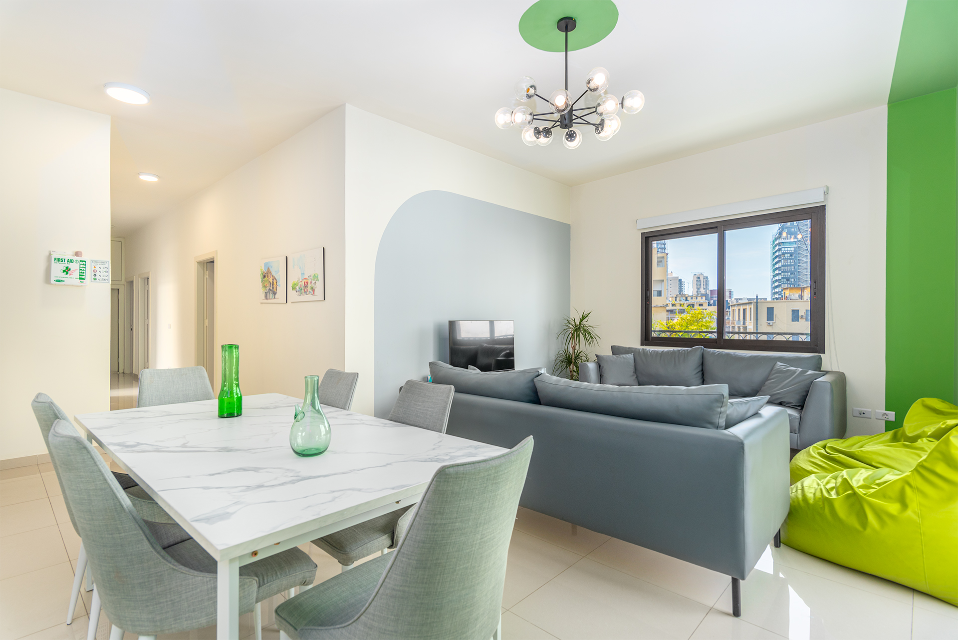 24/24 Elec with Elevator - 4thGreen 3BRs Apartment