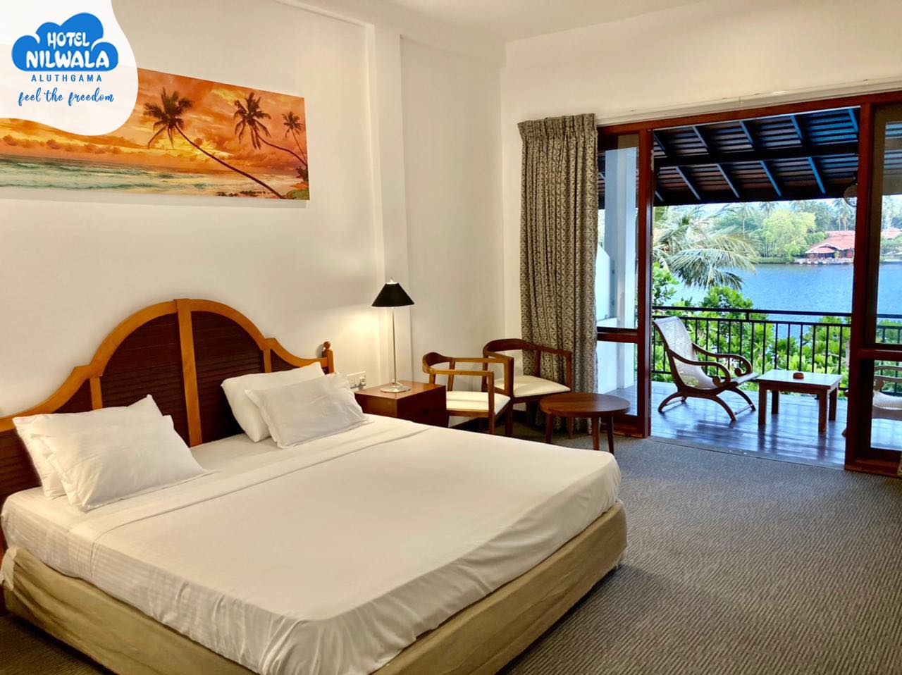 A Riverfront double room with pool @ hotel Nilwala