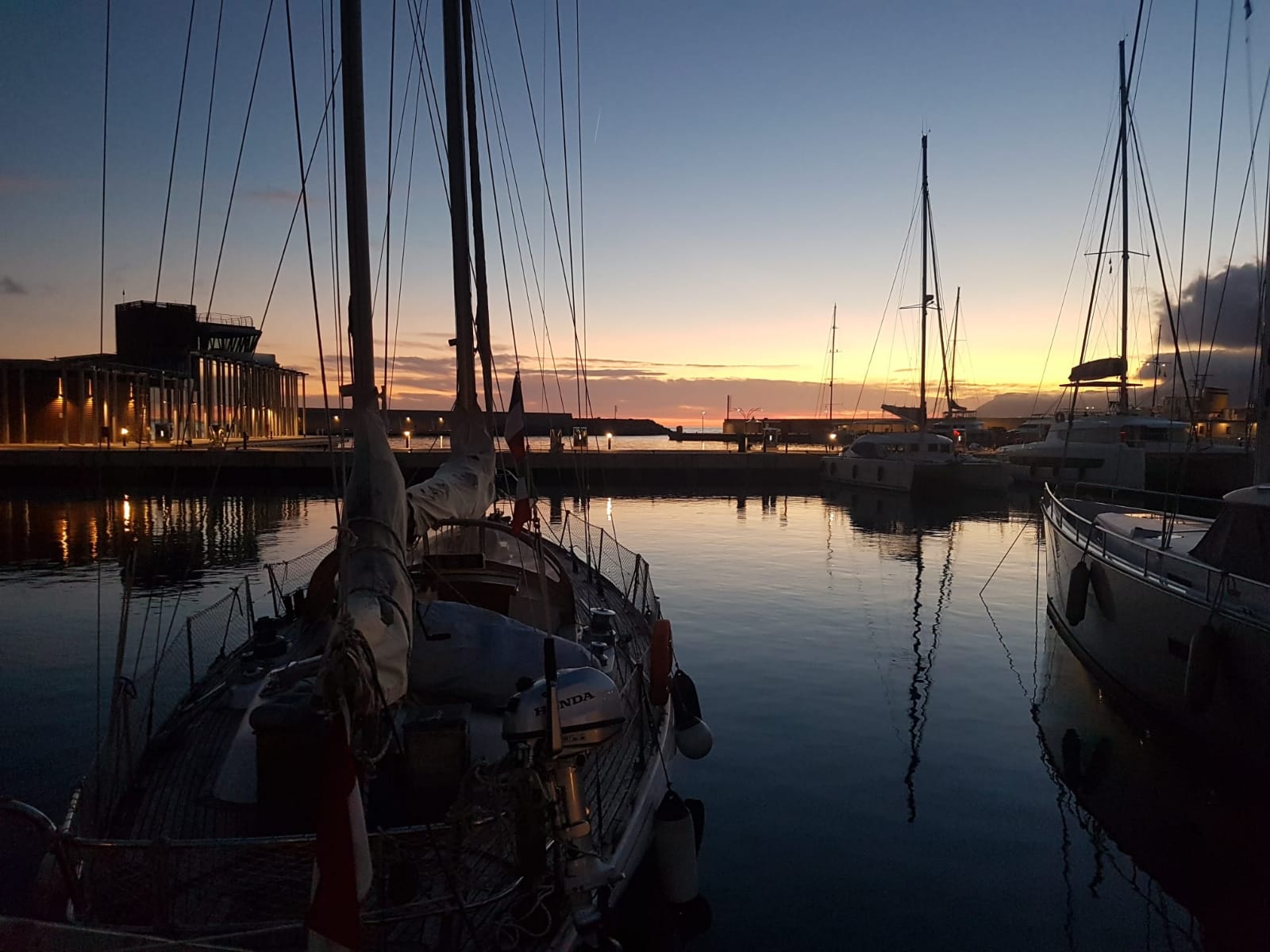 Charming sailboat in the port of Monaco