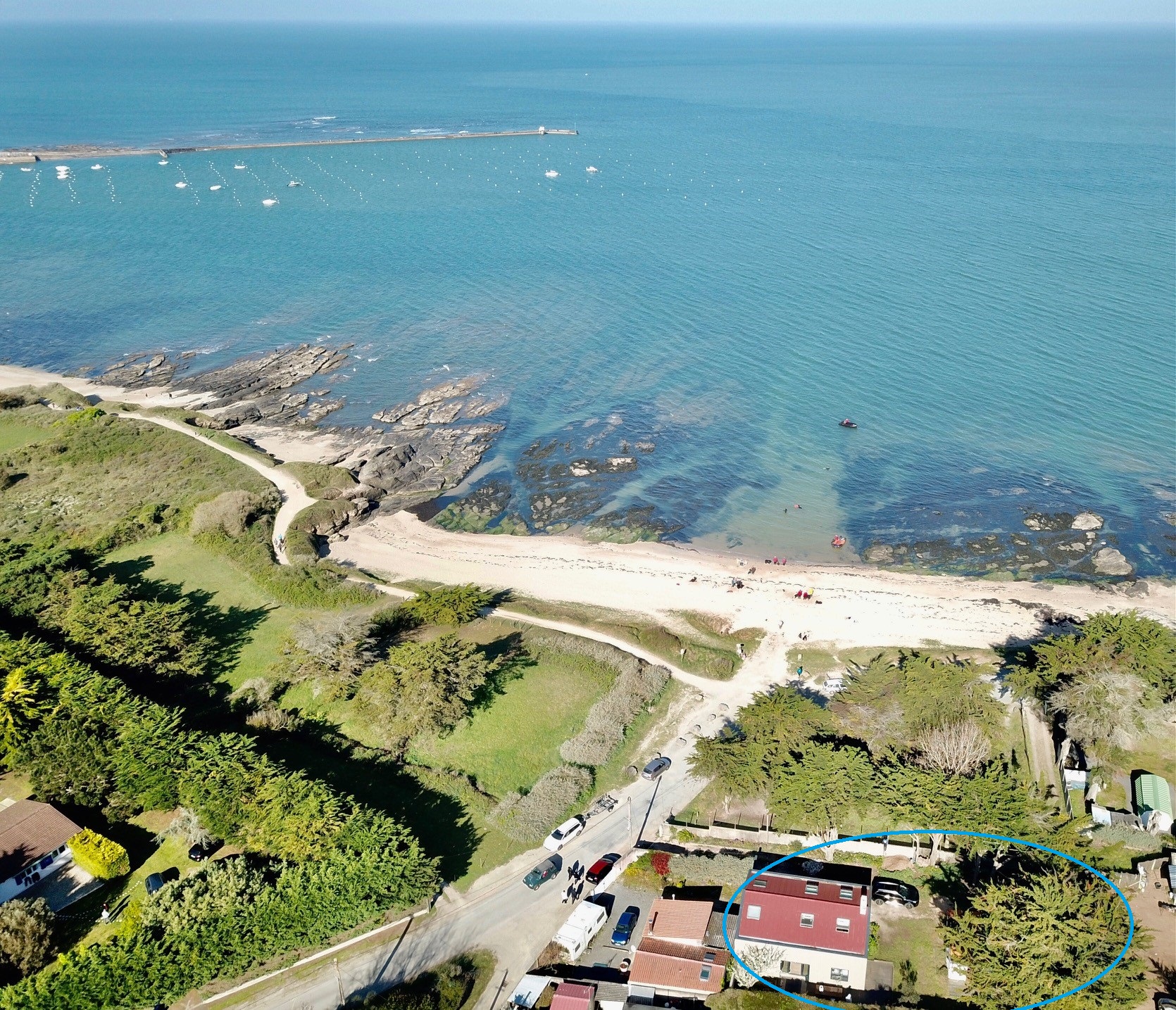 Sea view house Côte Sauvage 50 meters from the beach