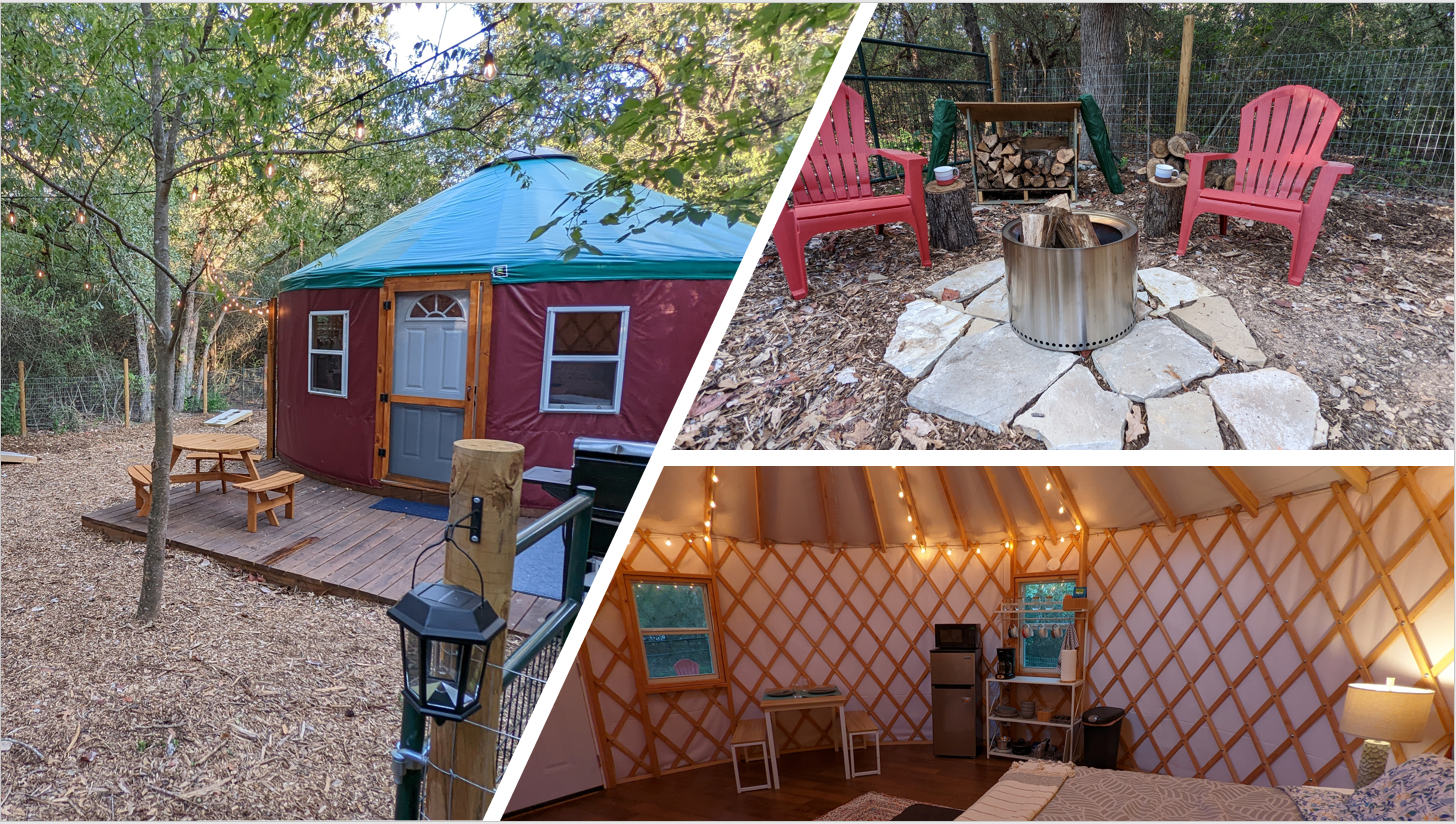 Private Yurt with AC & Heating.