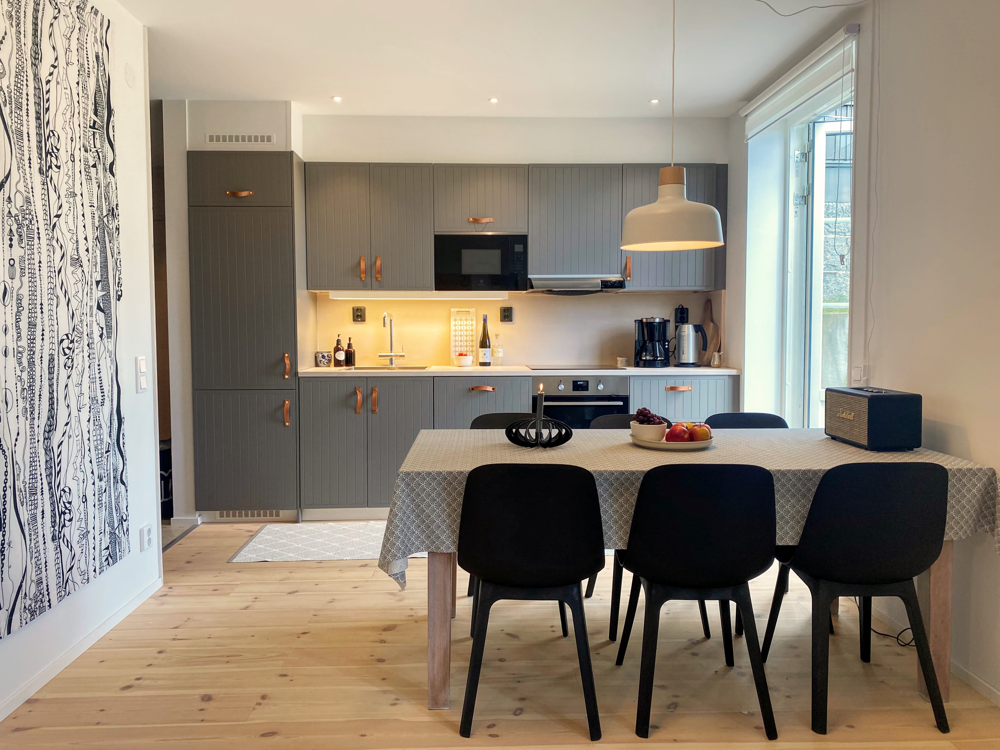 Cozy, newly built, fresh apartment, room for 6 people.