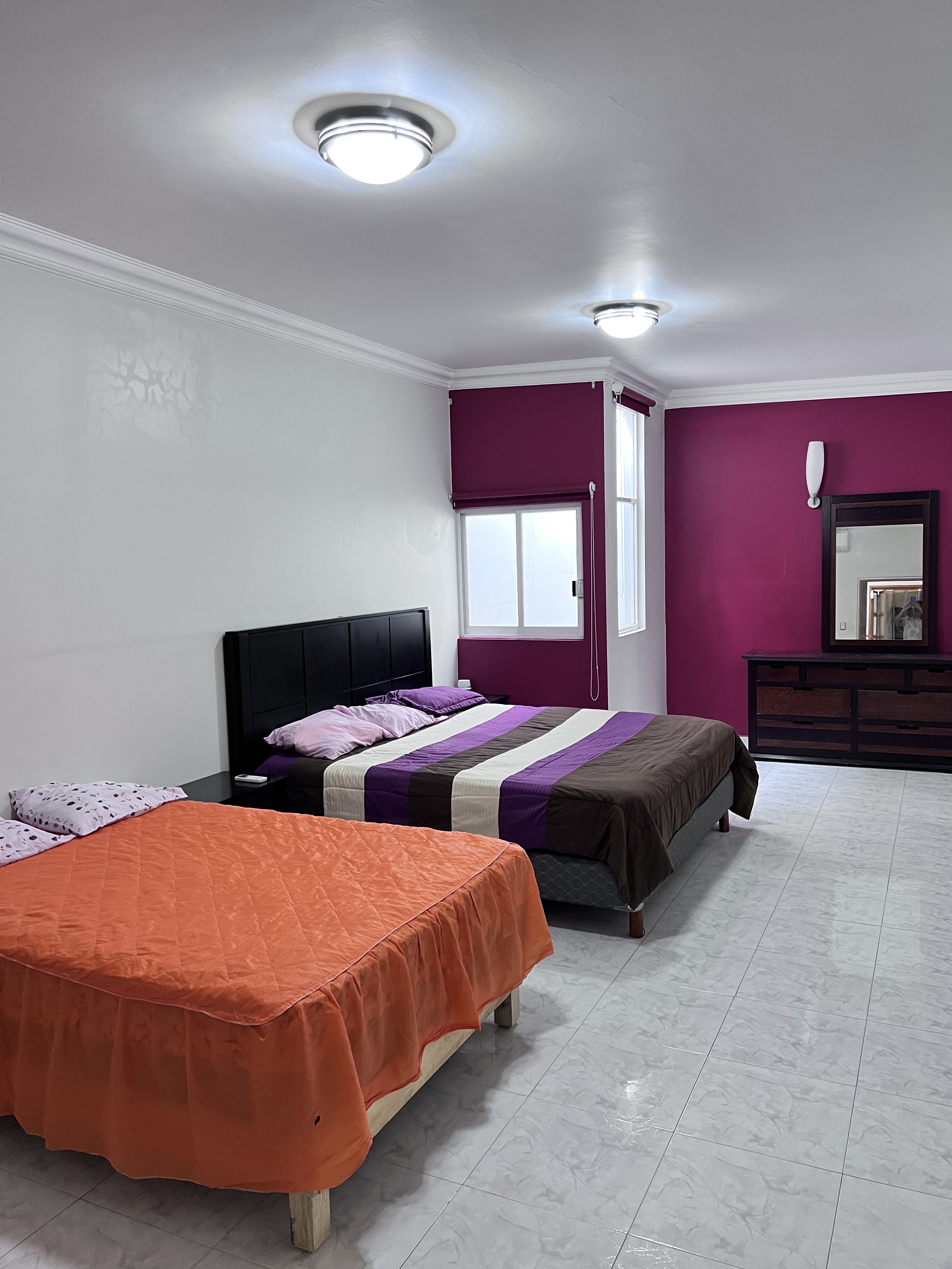 Bedroom with its own bathroom in Oaxaca.